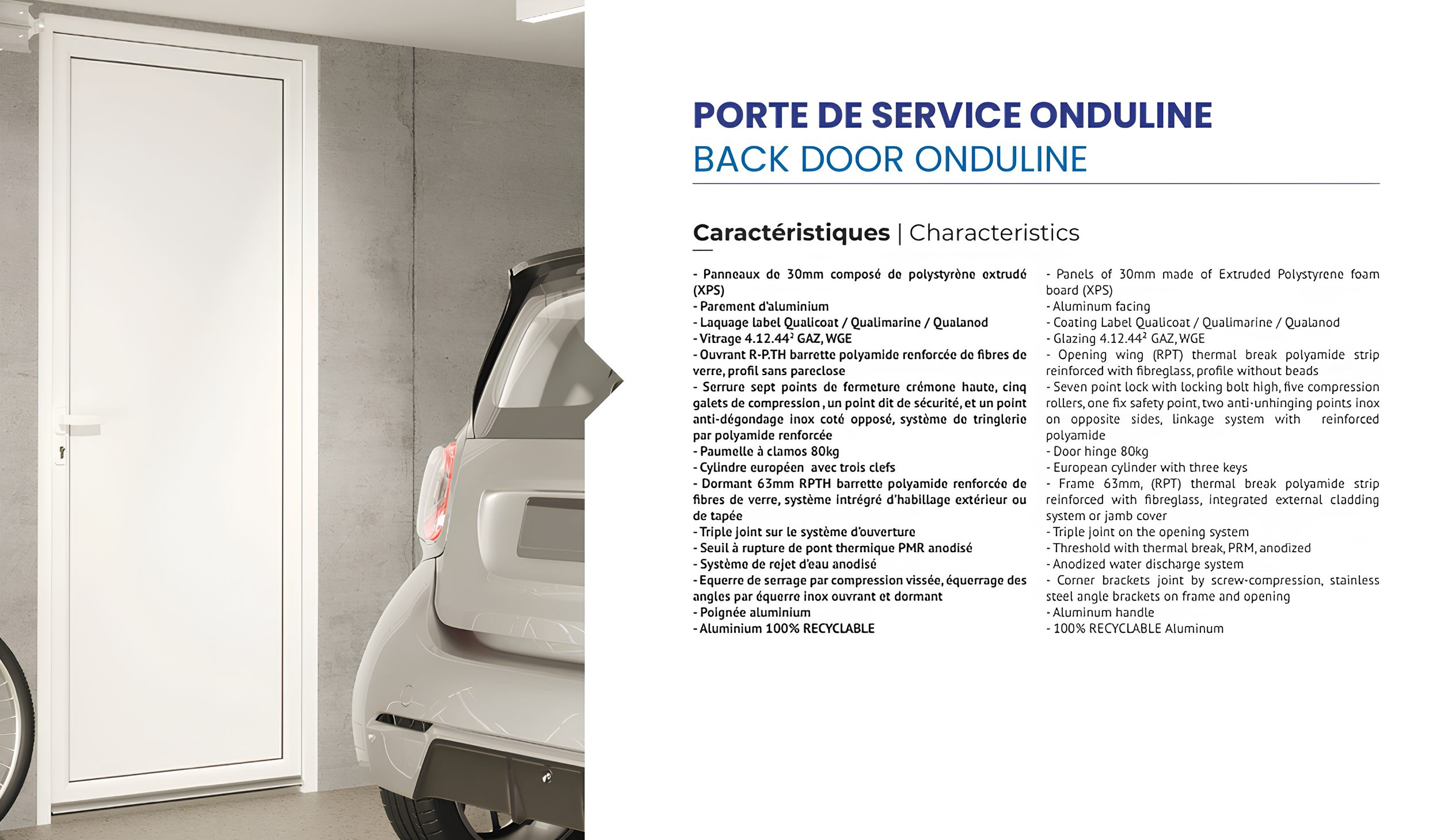 Porte de service Onduline