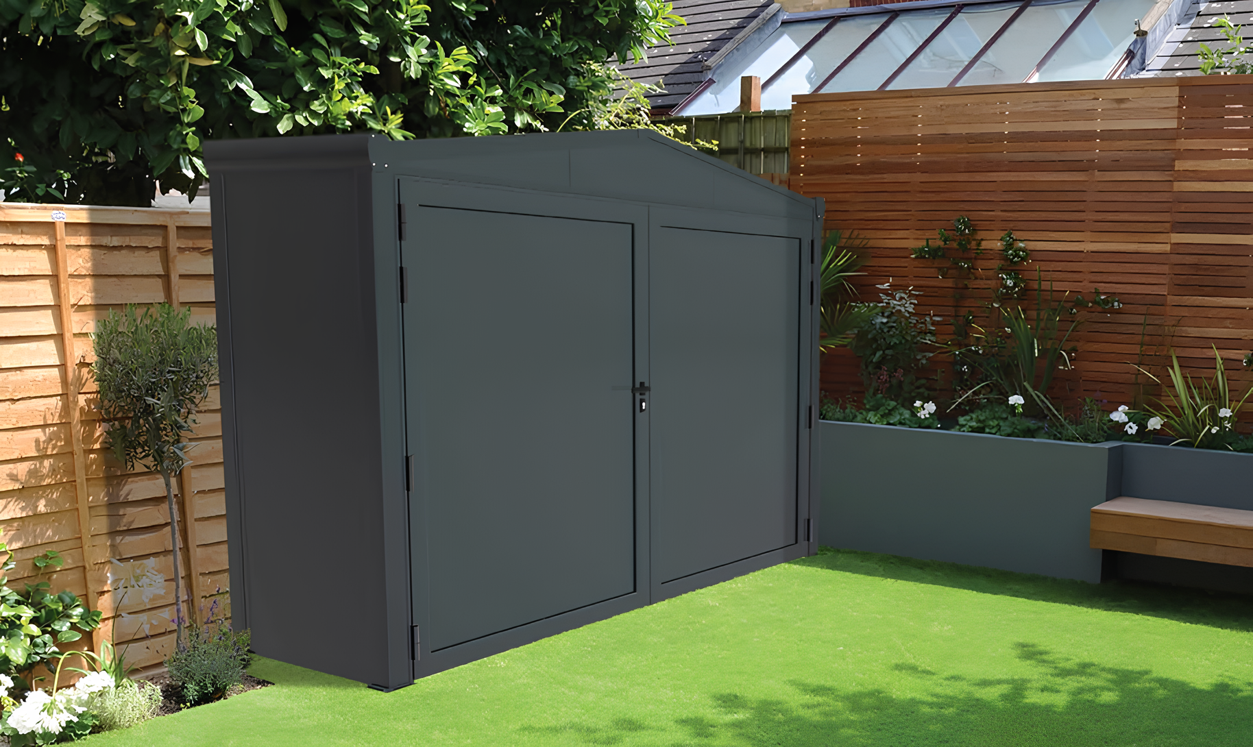 Abri de Rangement Toit Polycarbonate