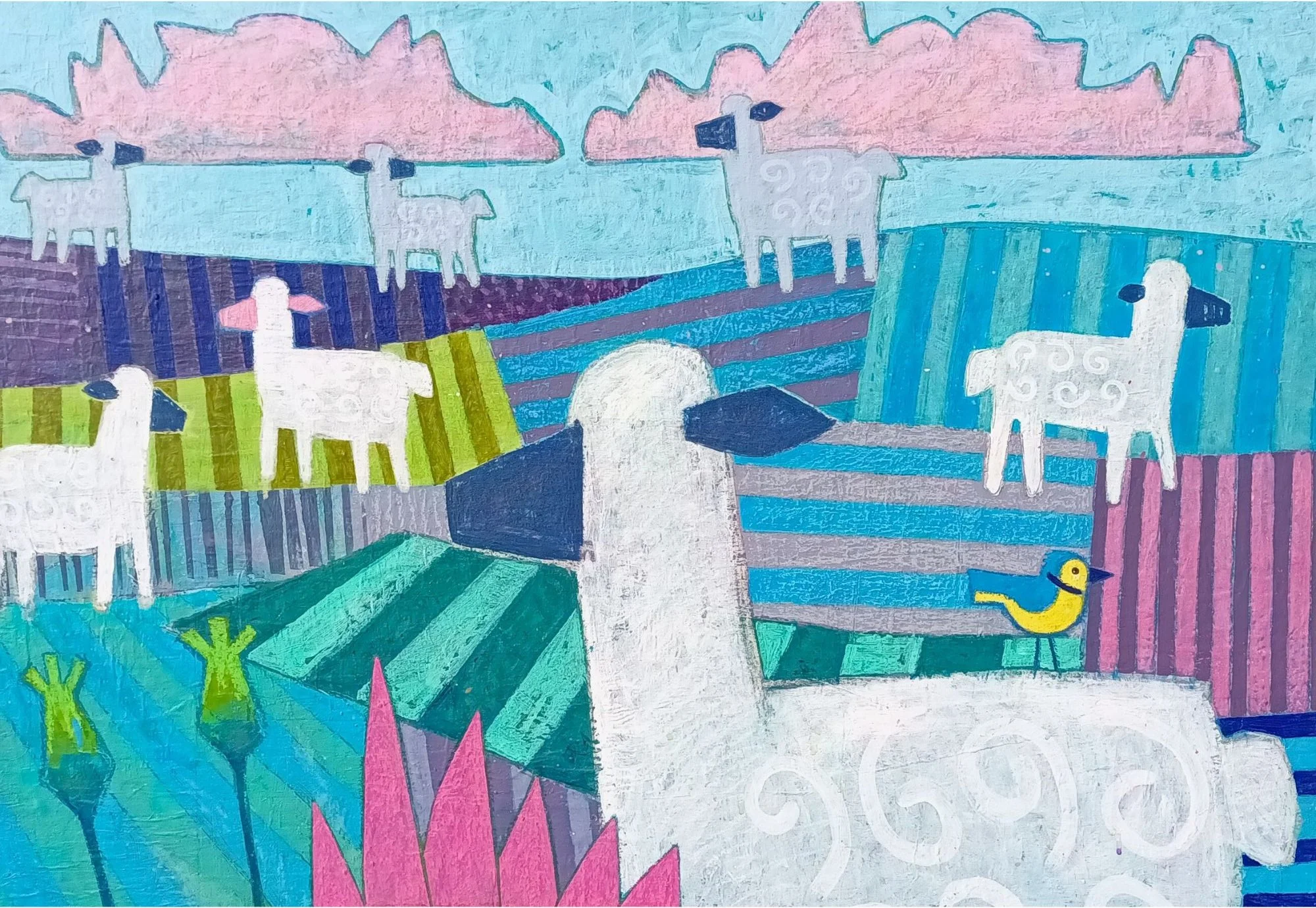 Field Of Sheep 10.7 x 15.5 inches.jpg