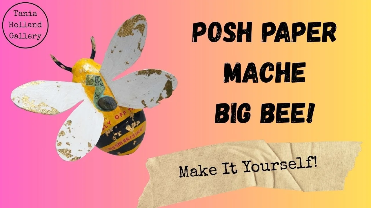 Posh Paper Mache BIG Bee!