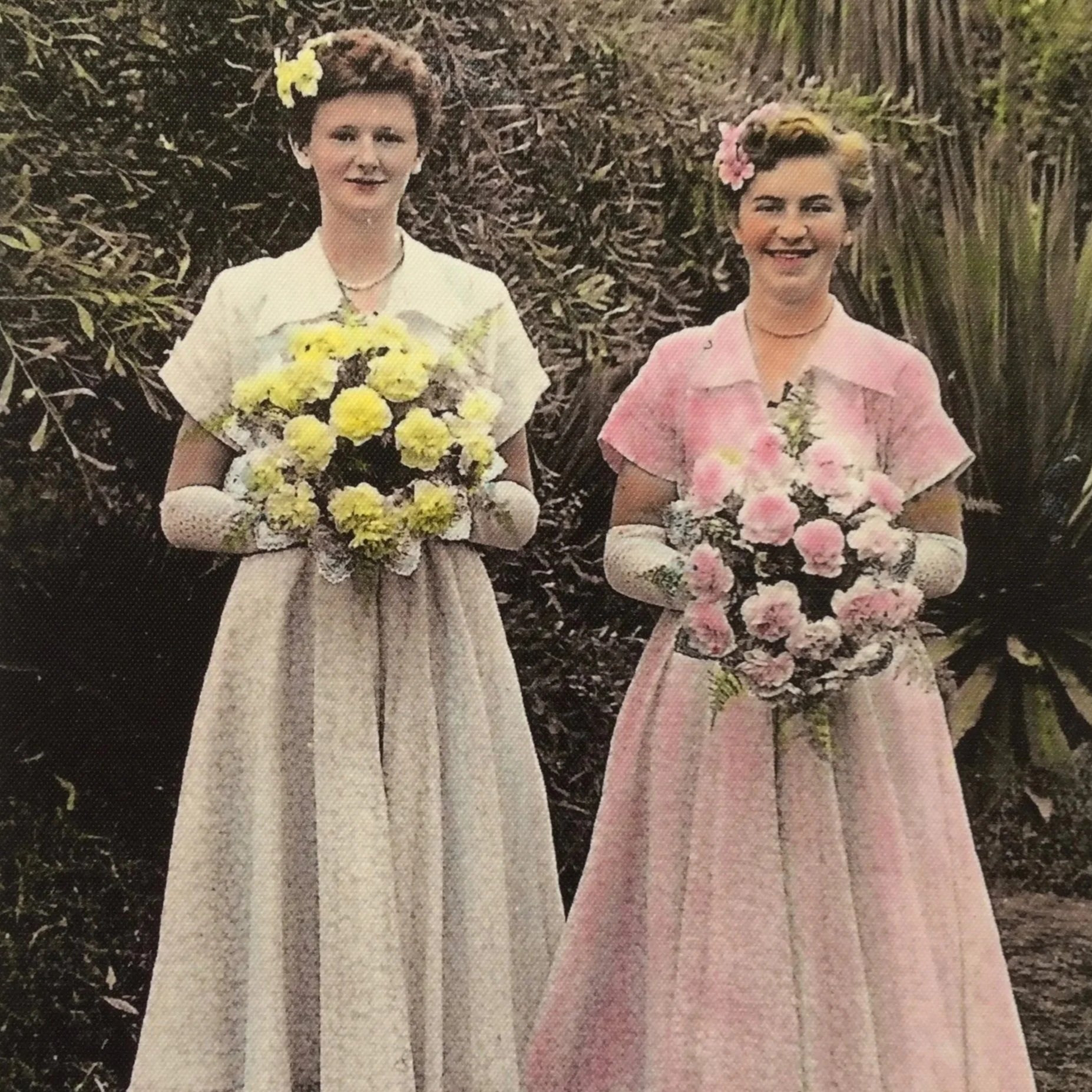 Mum as a bridesmaid (right)