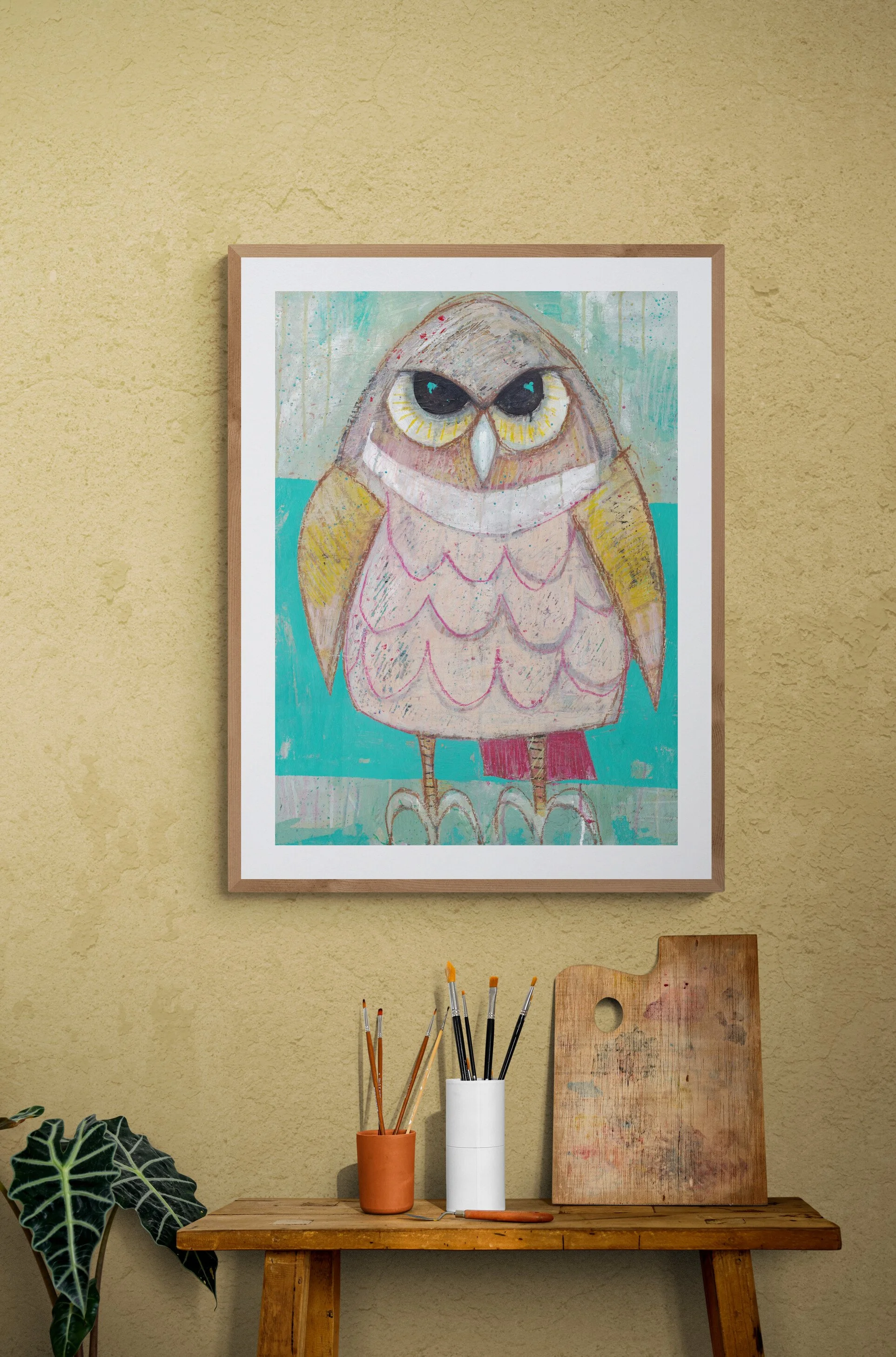 Accusatory Owl, Giclee Print 12 x 16 in £65.00