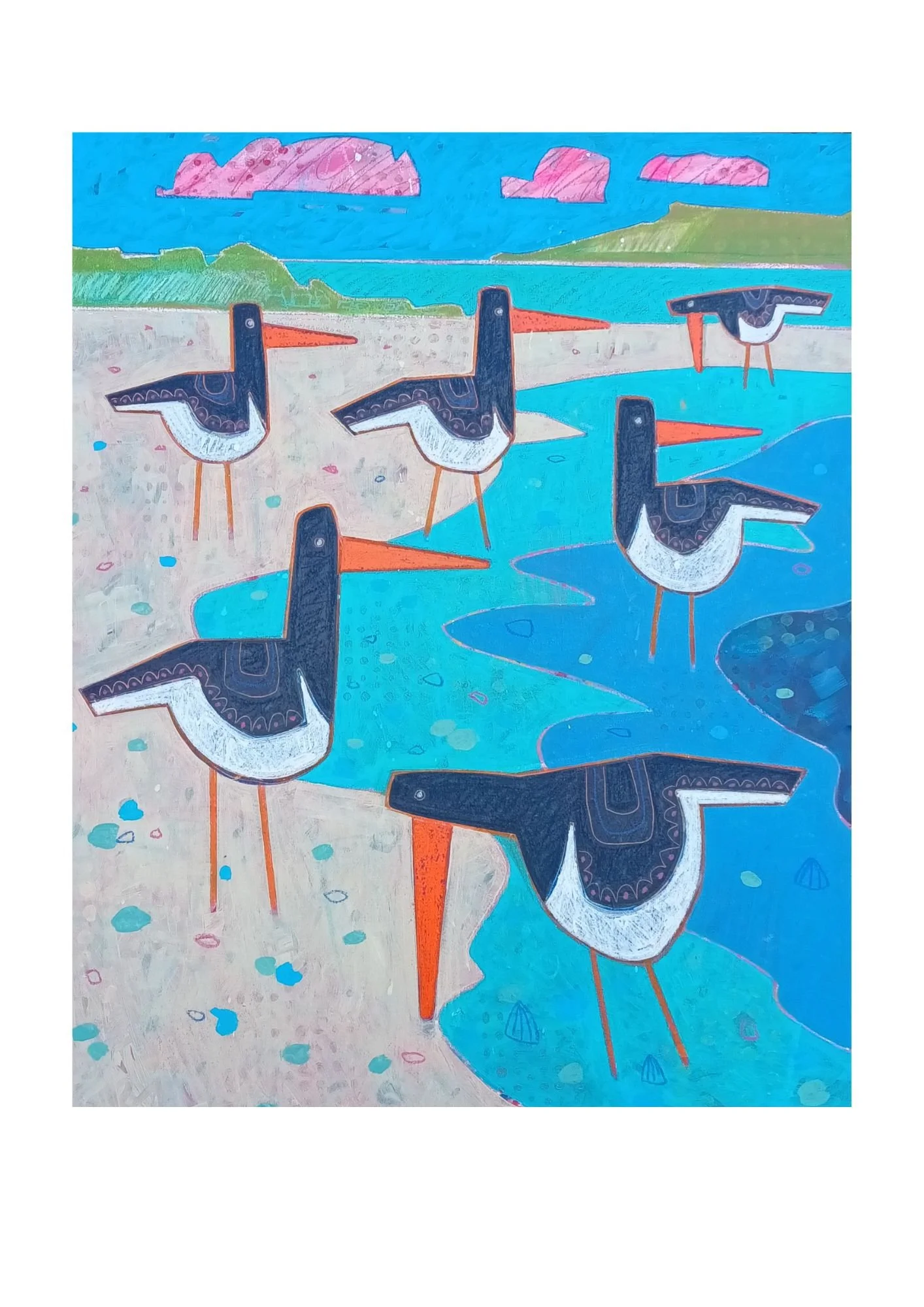 Six Oystercatchers For Home Printing.jpg