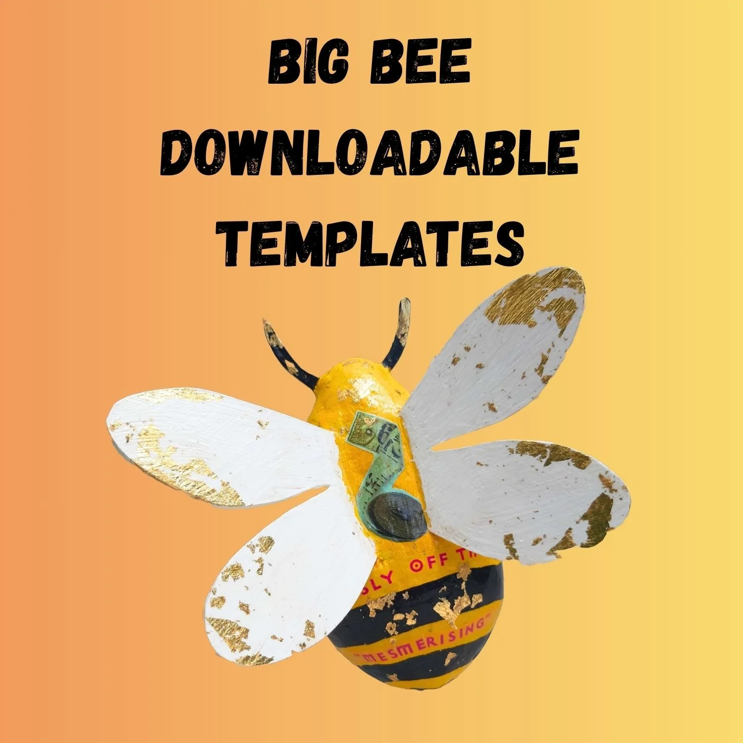 Big Bee Body & Wings Downloadable Templates