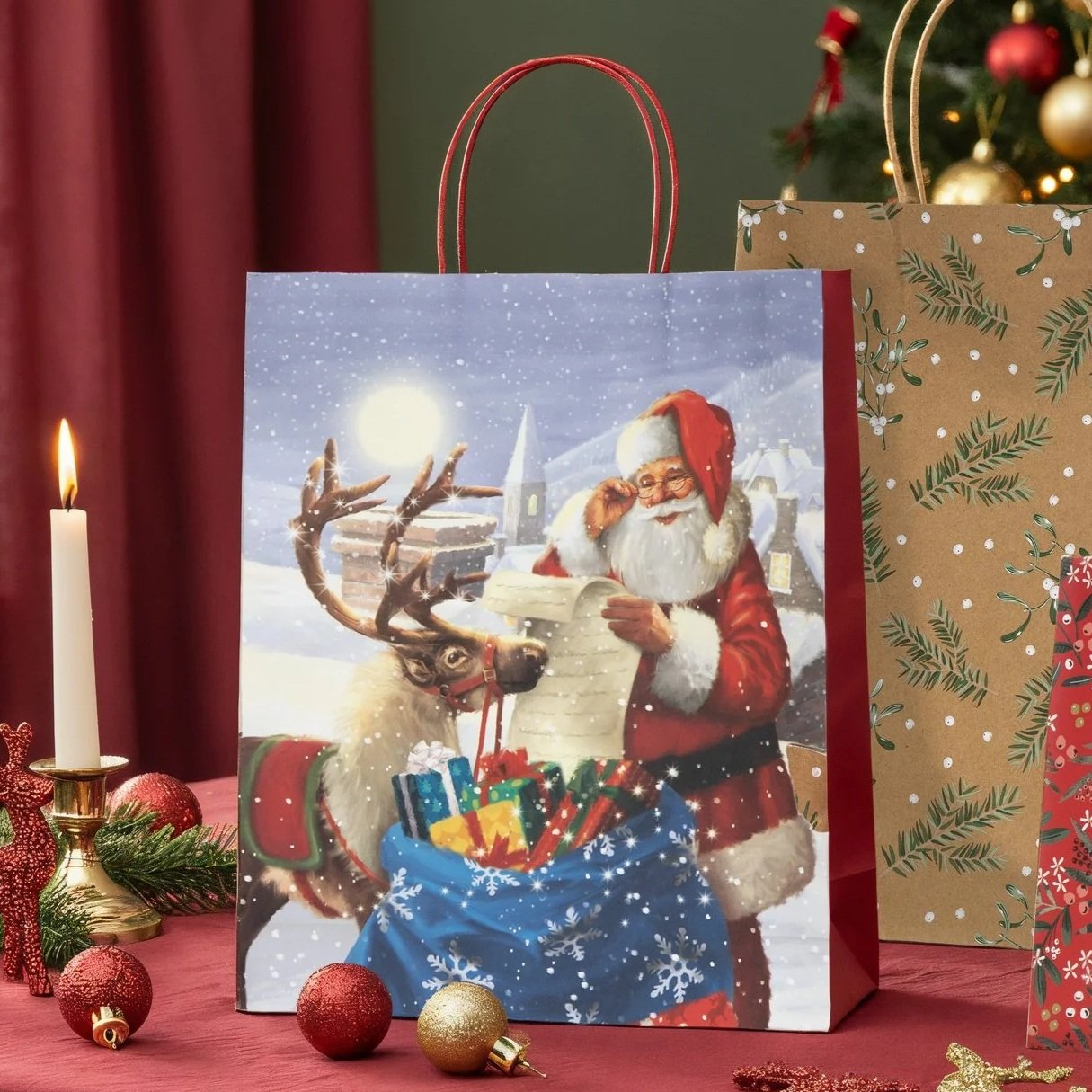 Santa With Reindeer