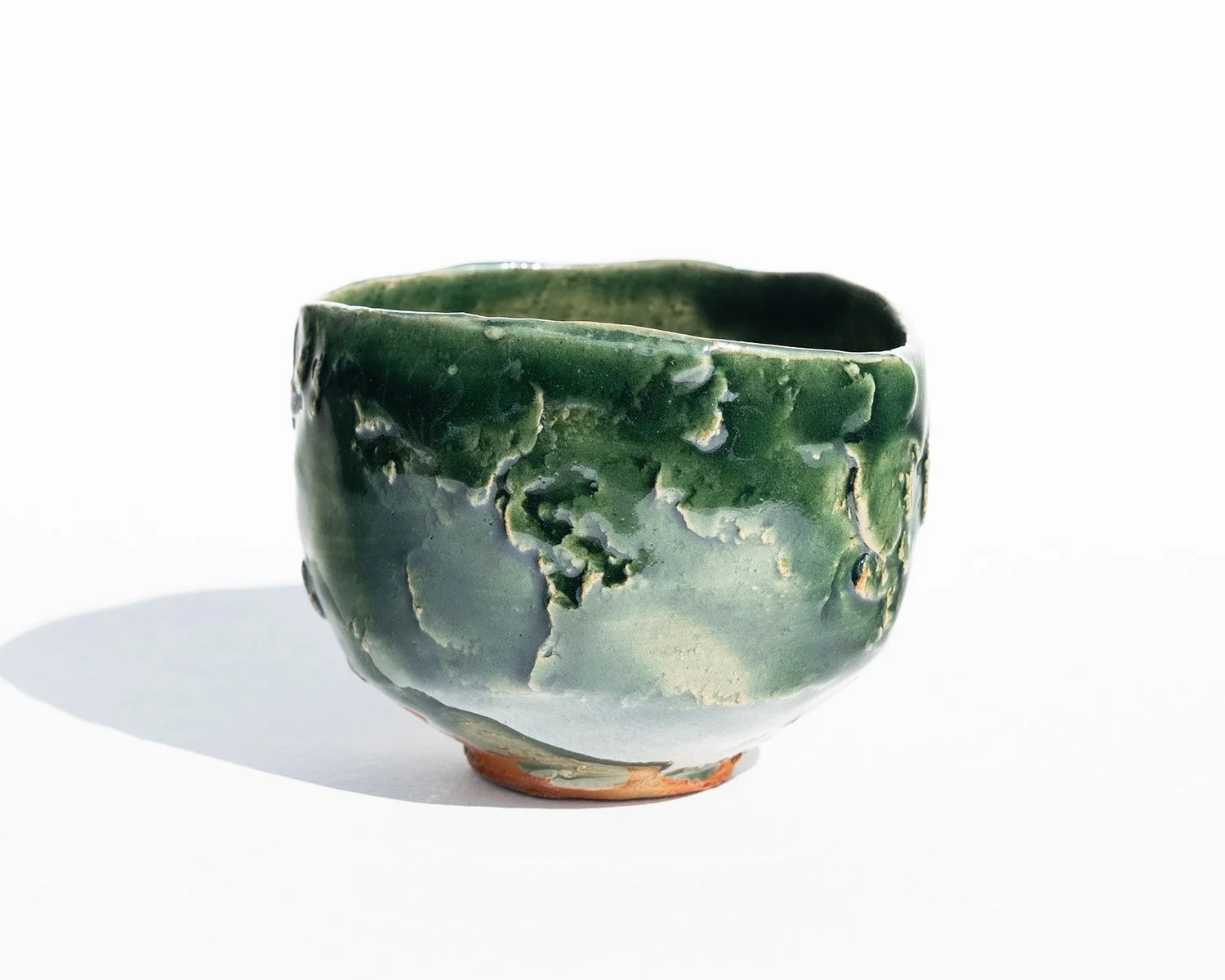 Chawan glaçure vert Oribe par Julien Bernier