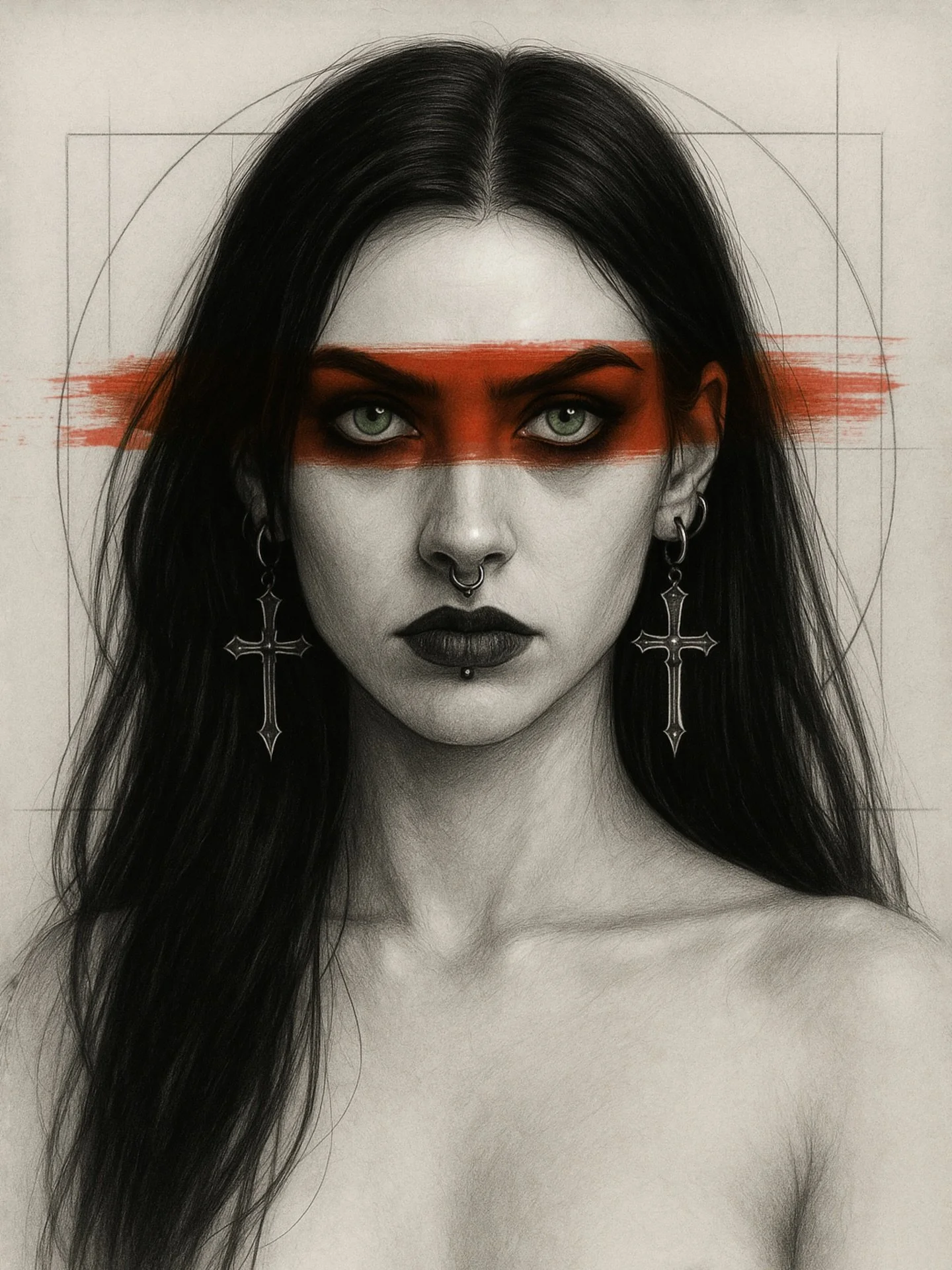 Silentium &ndash; Genesis Edition
&ldquo;The red stroke becomes a rite, a line drawn between obedience and truth.
Here, fire is not softened.
It is accepted, and carried without apology.&rdquo;