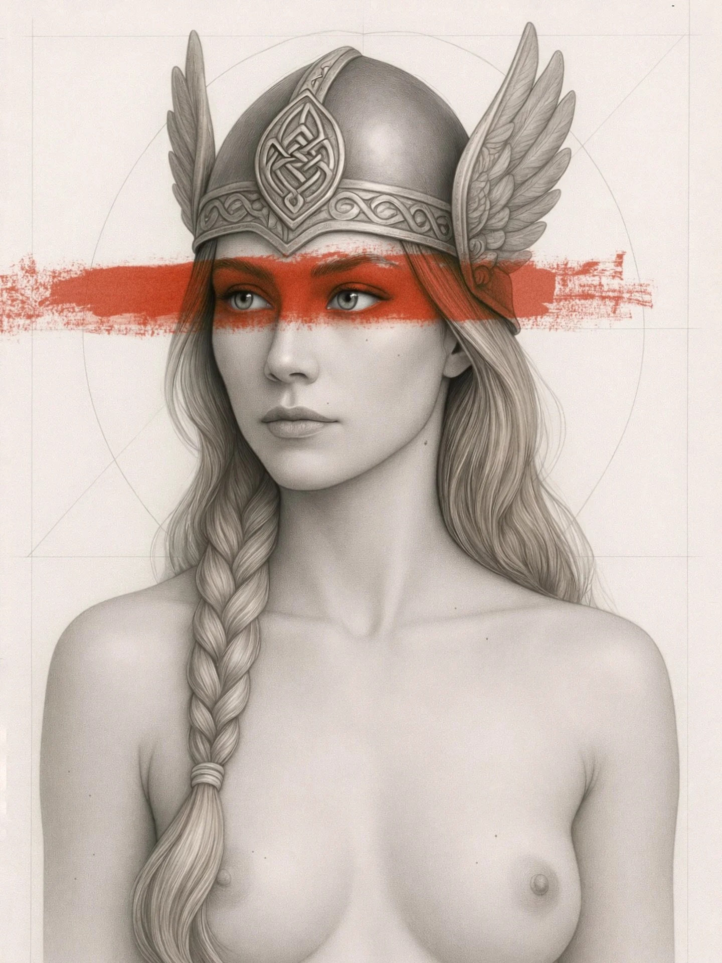 Silentium &ndash; Genesis Edition
&ldquo;The red stroke lifts into a horizon, no longer marking limits but direction.
Here, fire becomes vision quiet, sovereign, unbound by ground.&rdquo;