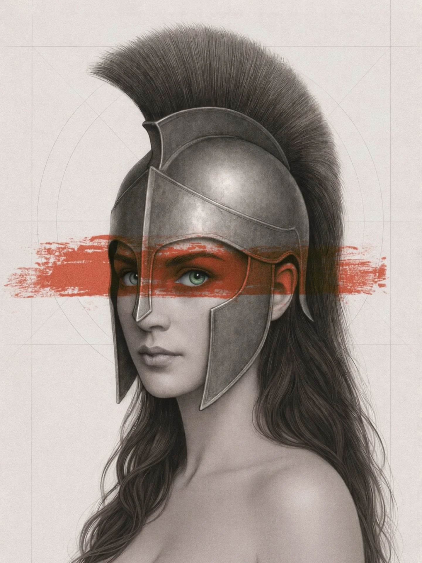 &ldquo;Post 2 &mdash; Genesis Edition
Strength does not shout. It stands still, centered, ready.
The red marks the line between what fears and what endures.&rdquo;