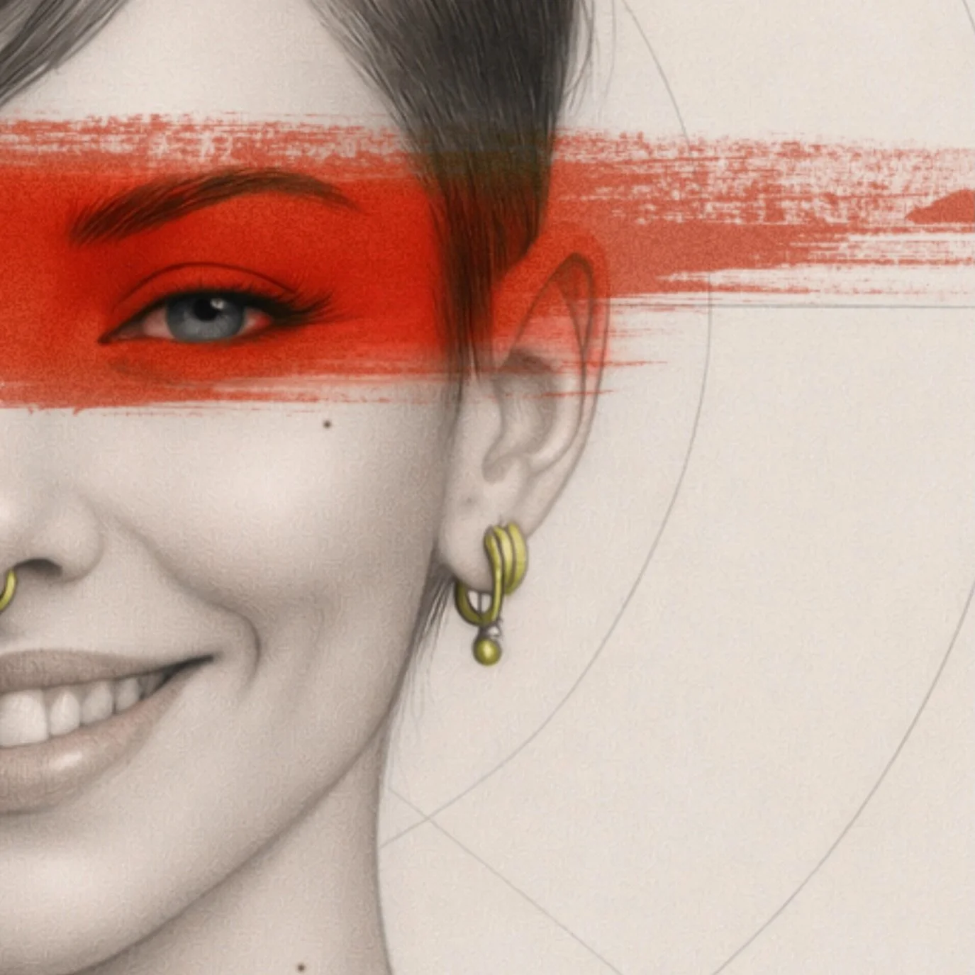 &ldquo;Her smile is not softness. It is defiance. The quiet strength of someone who no longer hides.&rdquo;