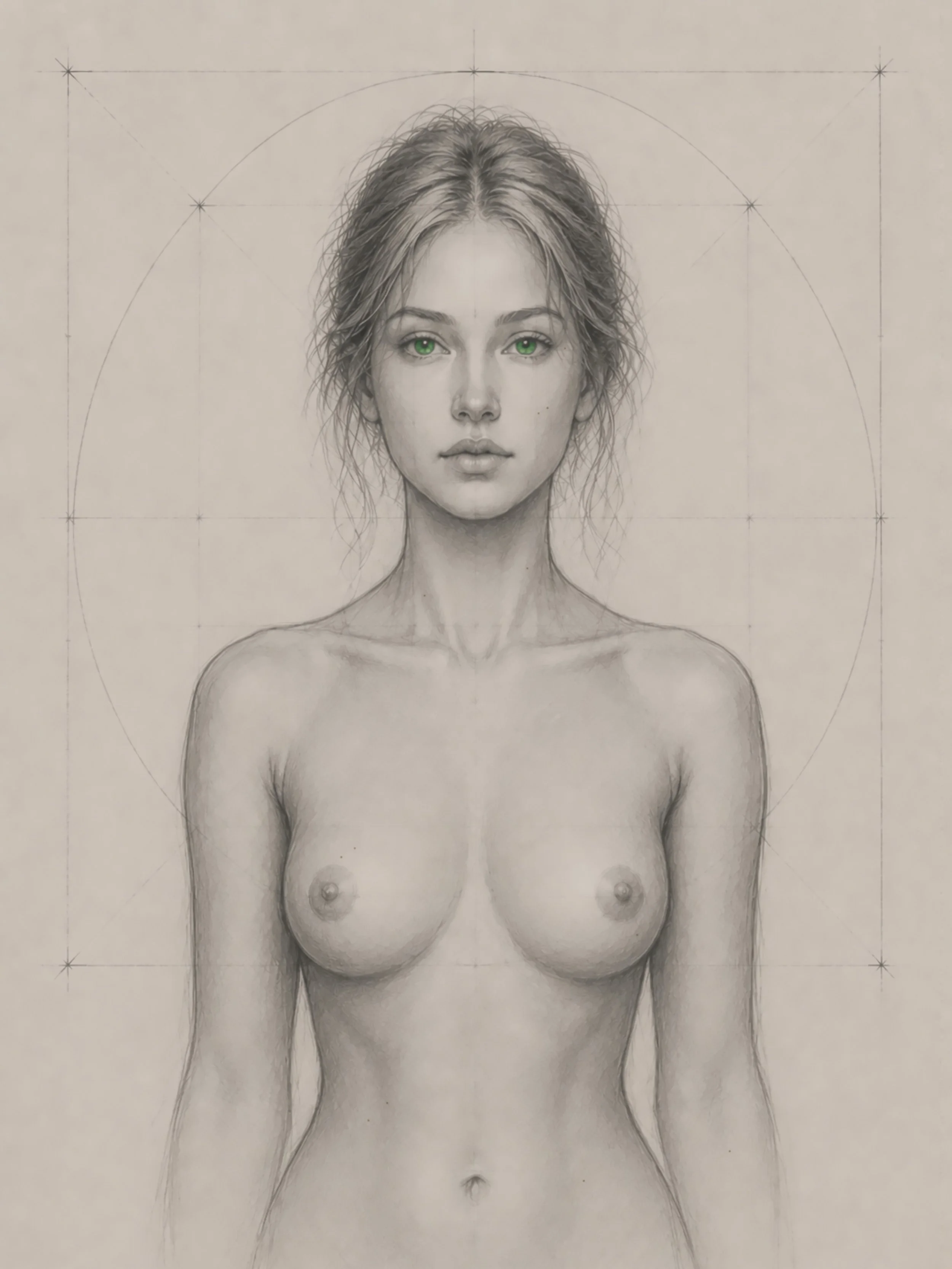 SILENT FACES &mdash; REBORN &mdash; #02 

#LYRA

&bull; MEDIUM
Graphite study, digital-assisted composition, fine-art print &amp; hand-finished intervention

&bull; CONCEPT
She does not move toward the world, nor retreat from it. She remains at its c