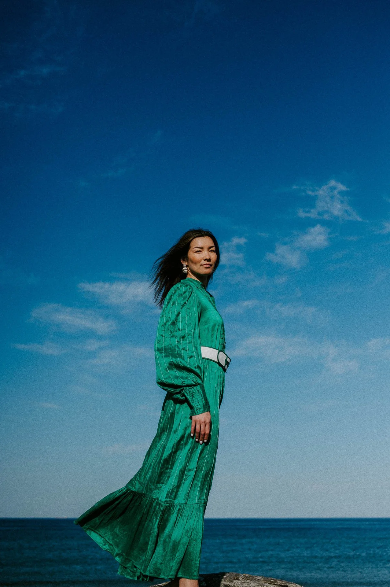 Bilder av modeller fra fotografering for Reli natur og fargerike plagg Hellestø