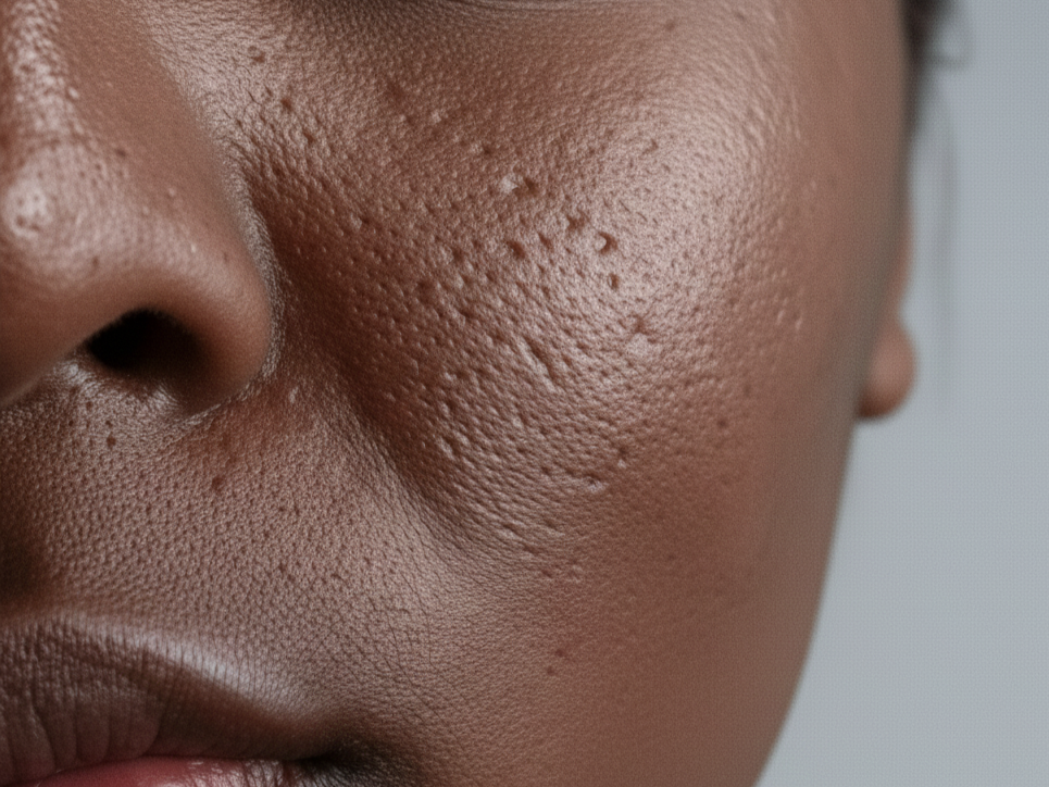 Rough Texture &amp; Enlarged Pores