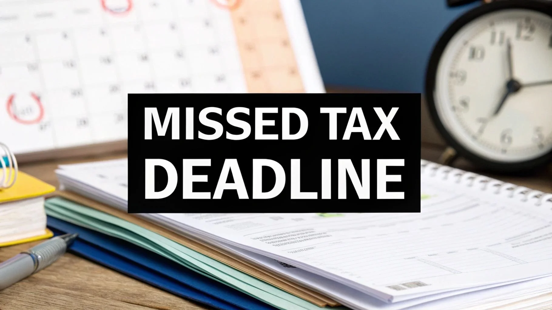 What If I Miss the Tax Deadline A Clear Action Plan