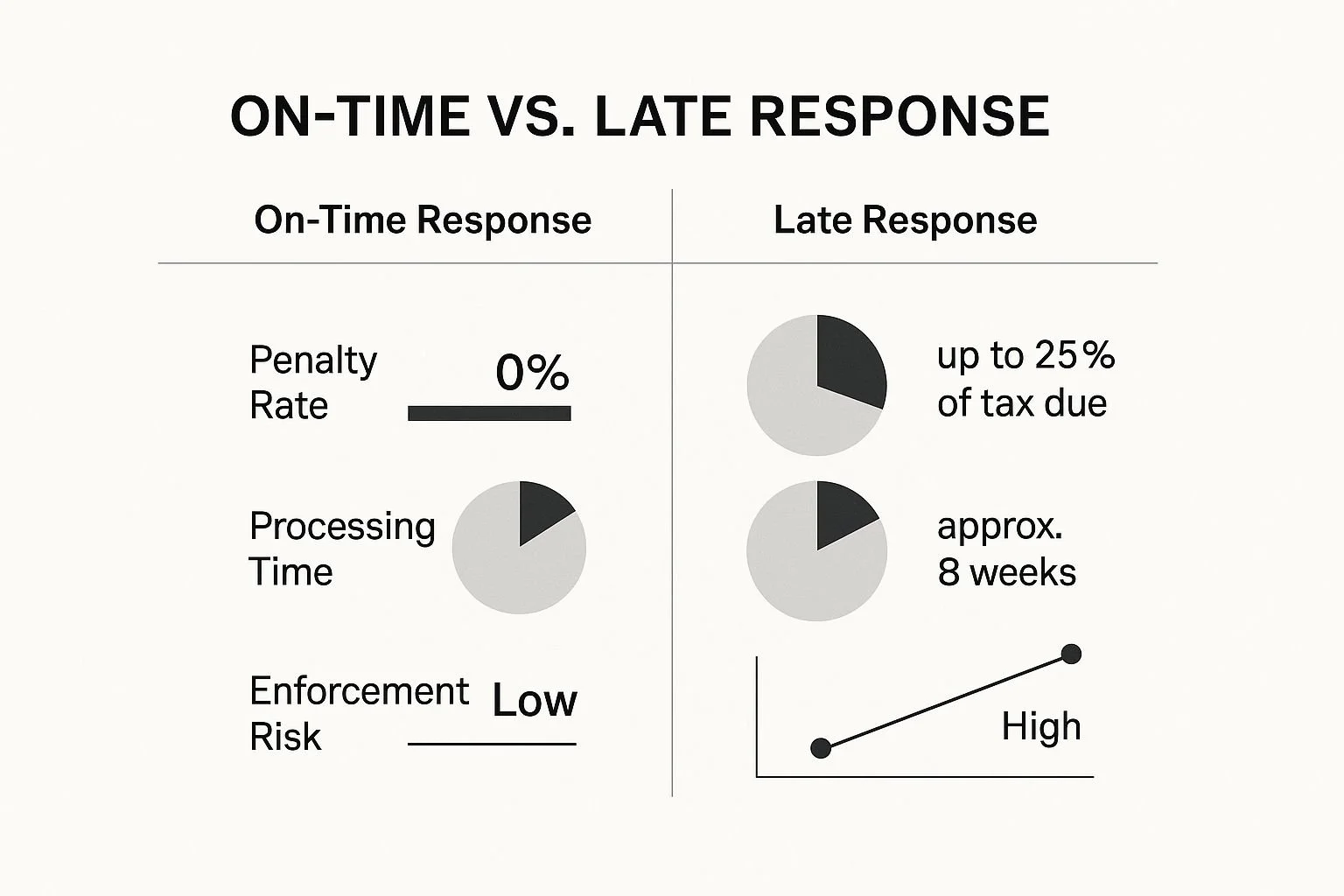 On time vs late response