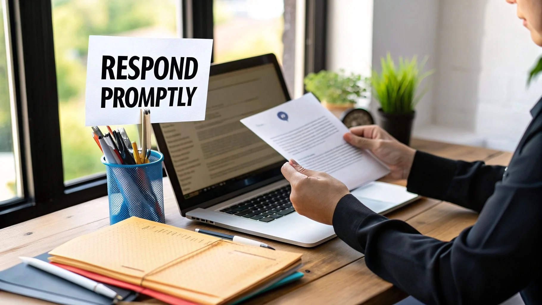 Respond promptly