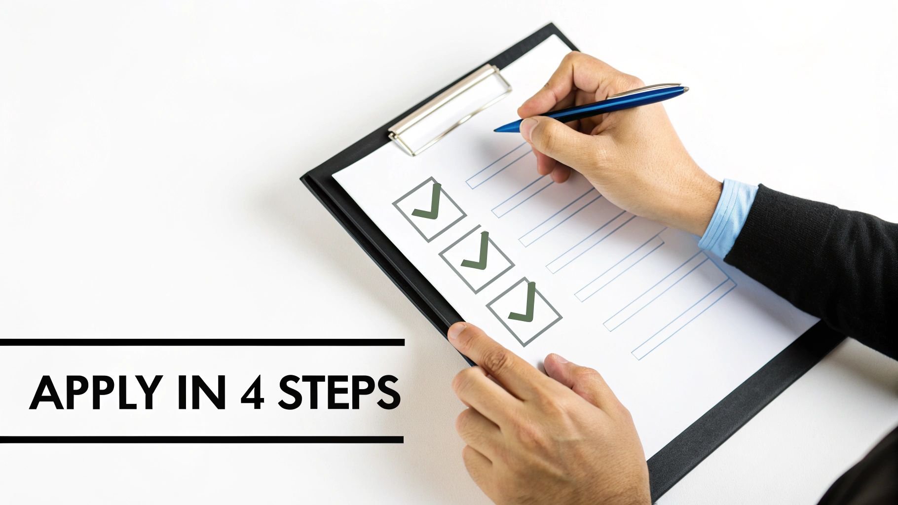Apply in 4 steps
