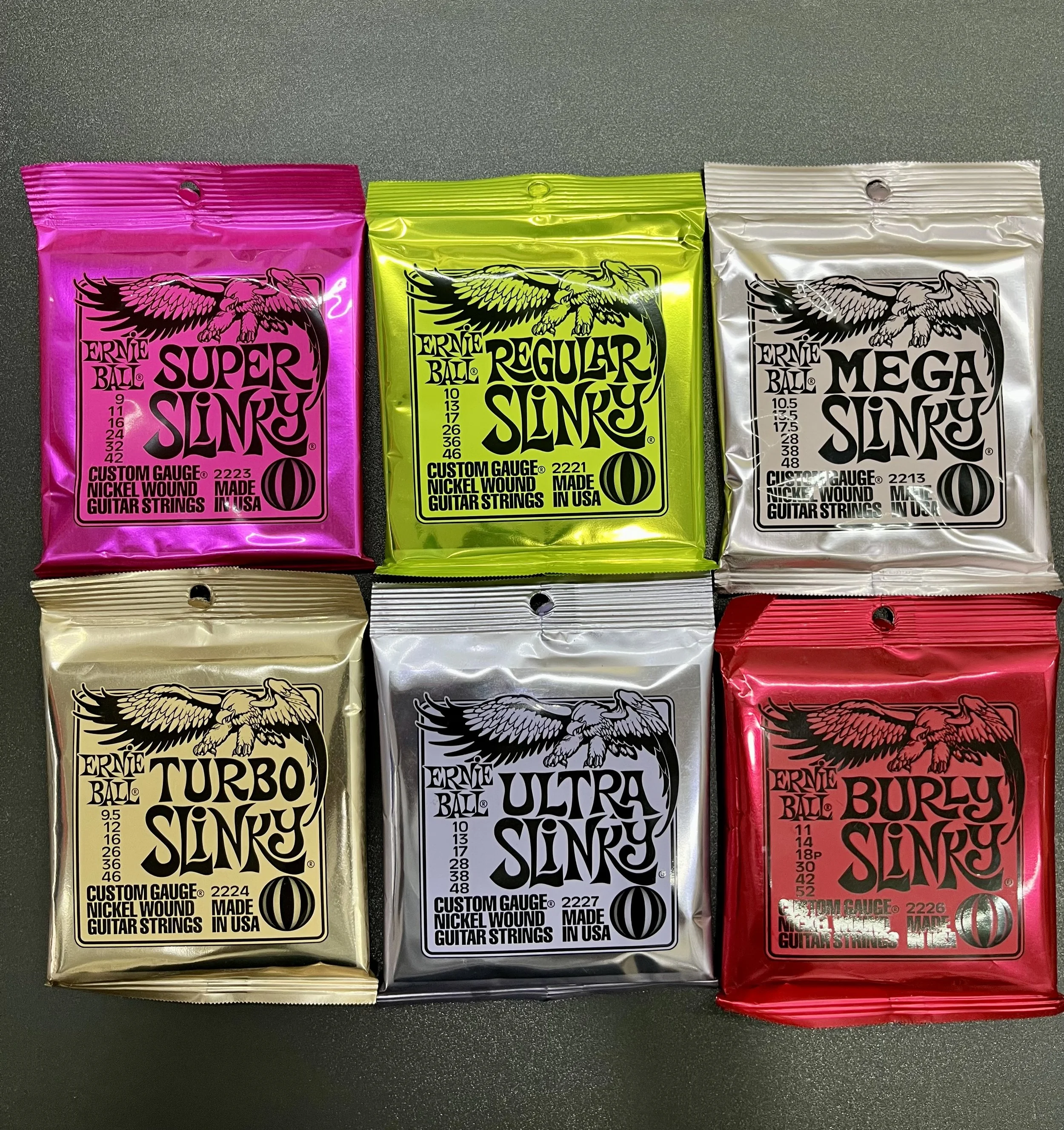 Ernie Ball strings for electric guitar