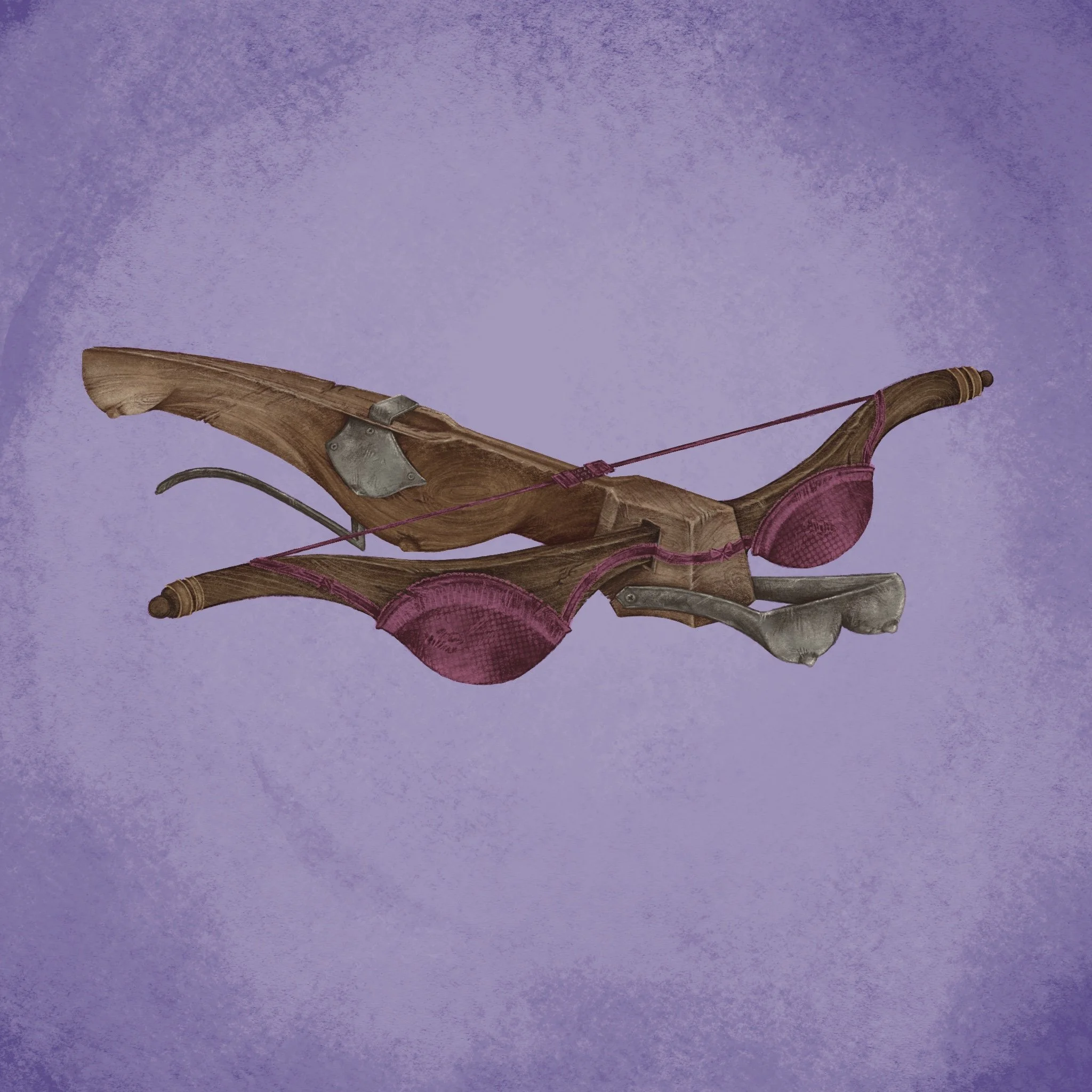 "Armbrüste". 
Schlagworte: Realistisch, Holz, Witzig. 
Apr. 2023. 