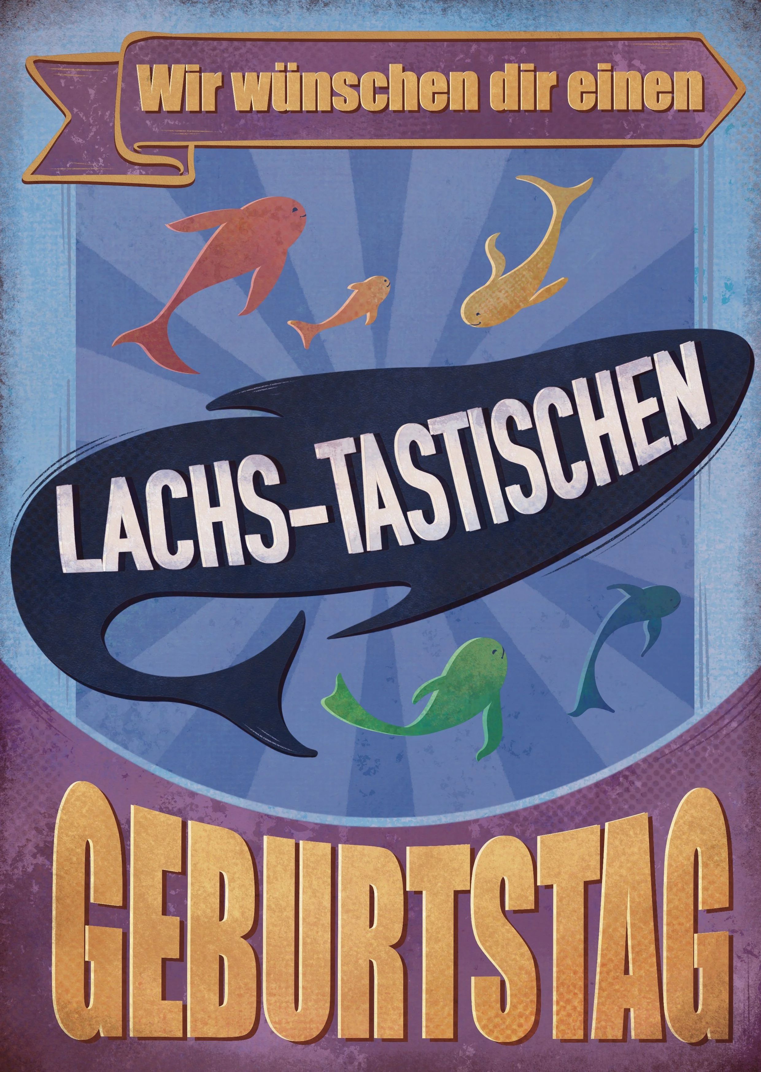 Lachs Geburtstag, für Fisch-Liebhaber. 
Mai. 2023.