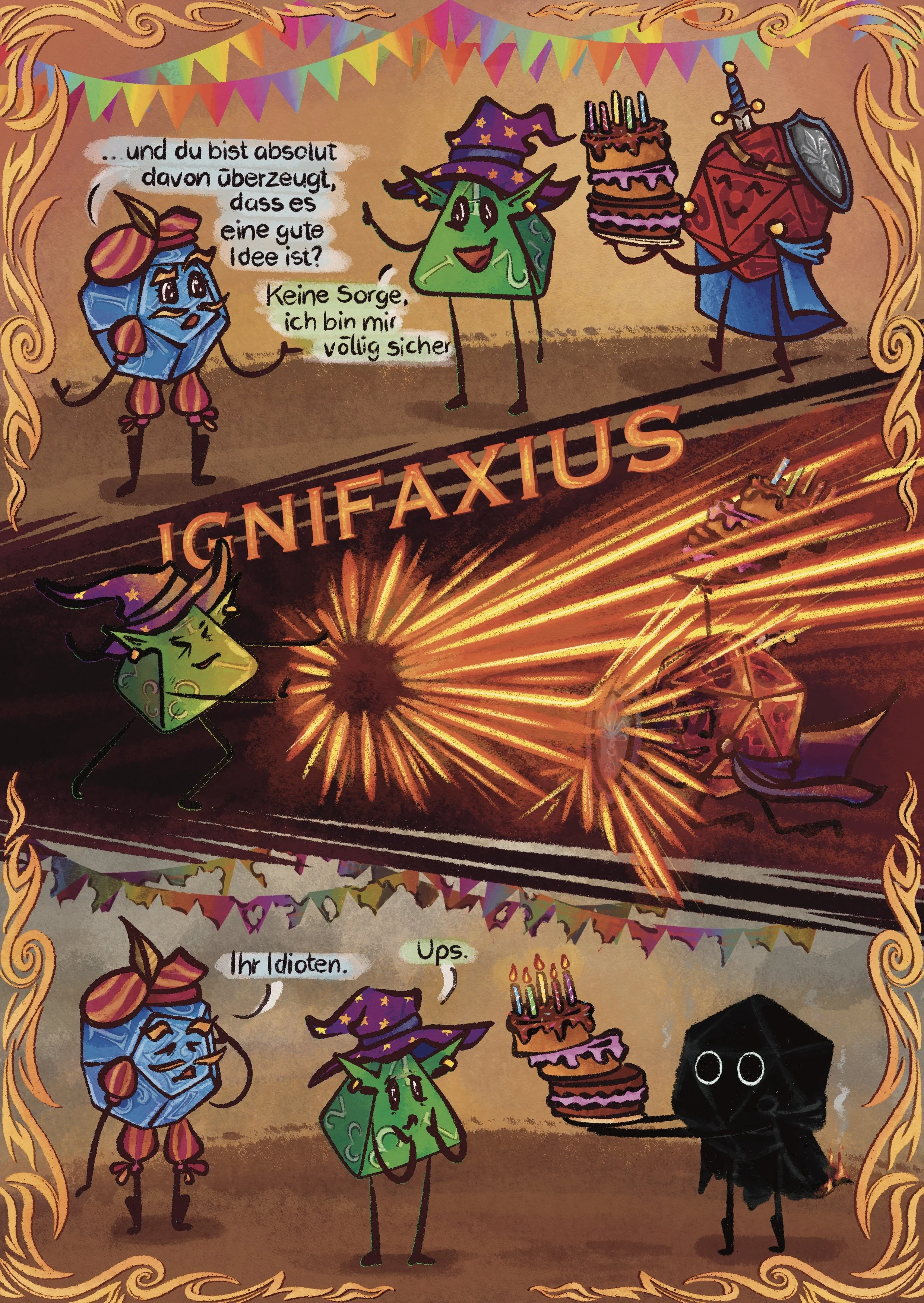 Ein Feuerzauber für Kerzen.
Aug. 2024.  