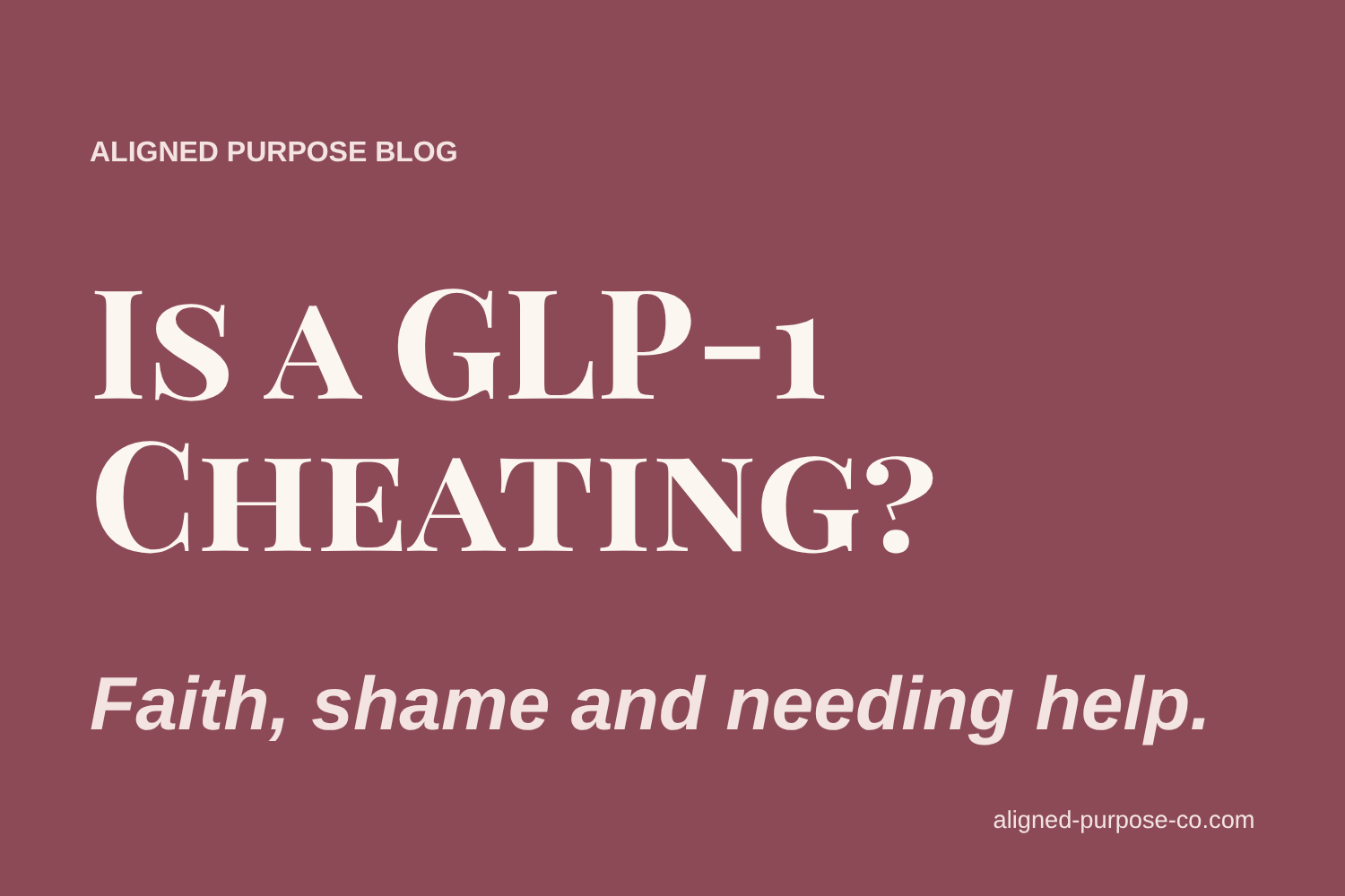 "You Should Do It on Your Own": Is a GLP-1 Cheating?