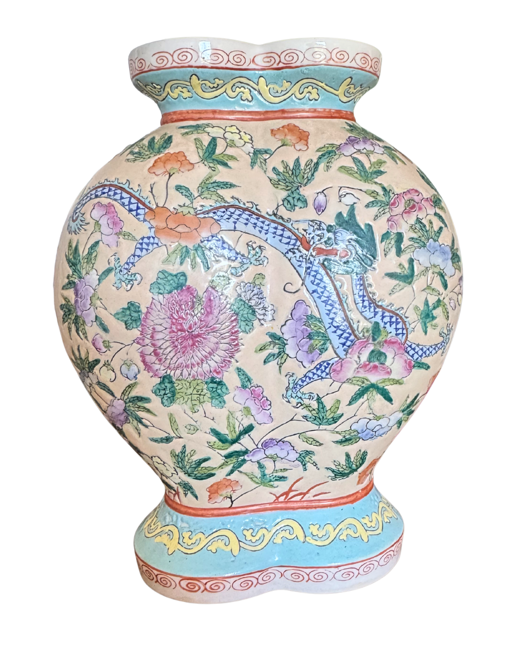 Pastel Dragon Vase