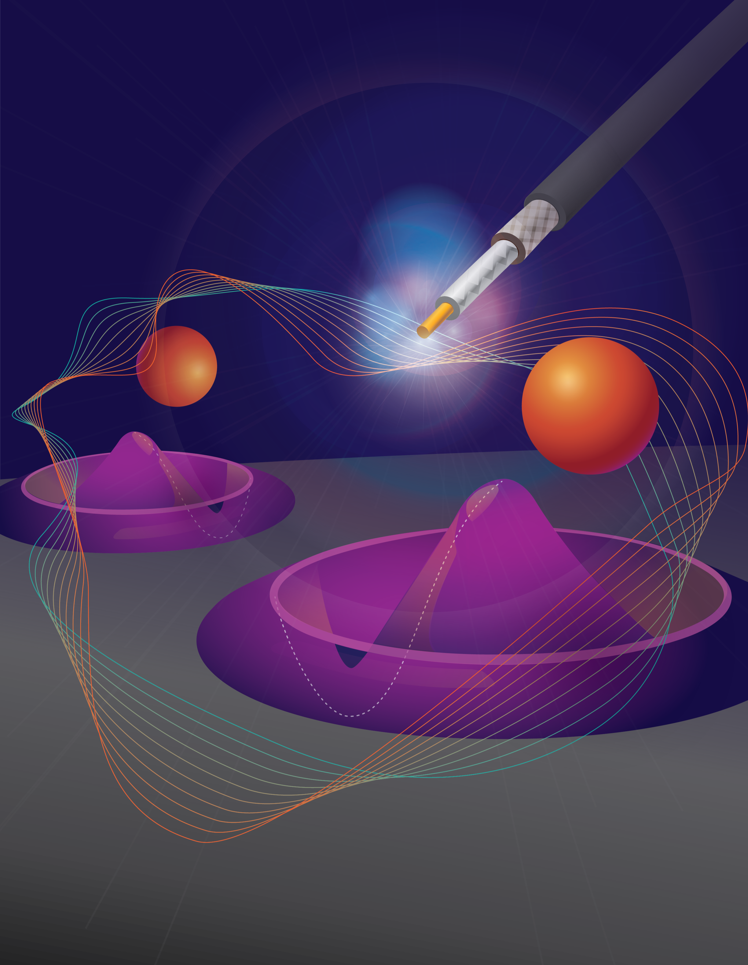 One of two conceptual illustrations for magazine publication submission illustrating the concept of a Legget mode. © Jami Butler for Sandia National Laboratories