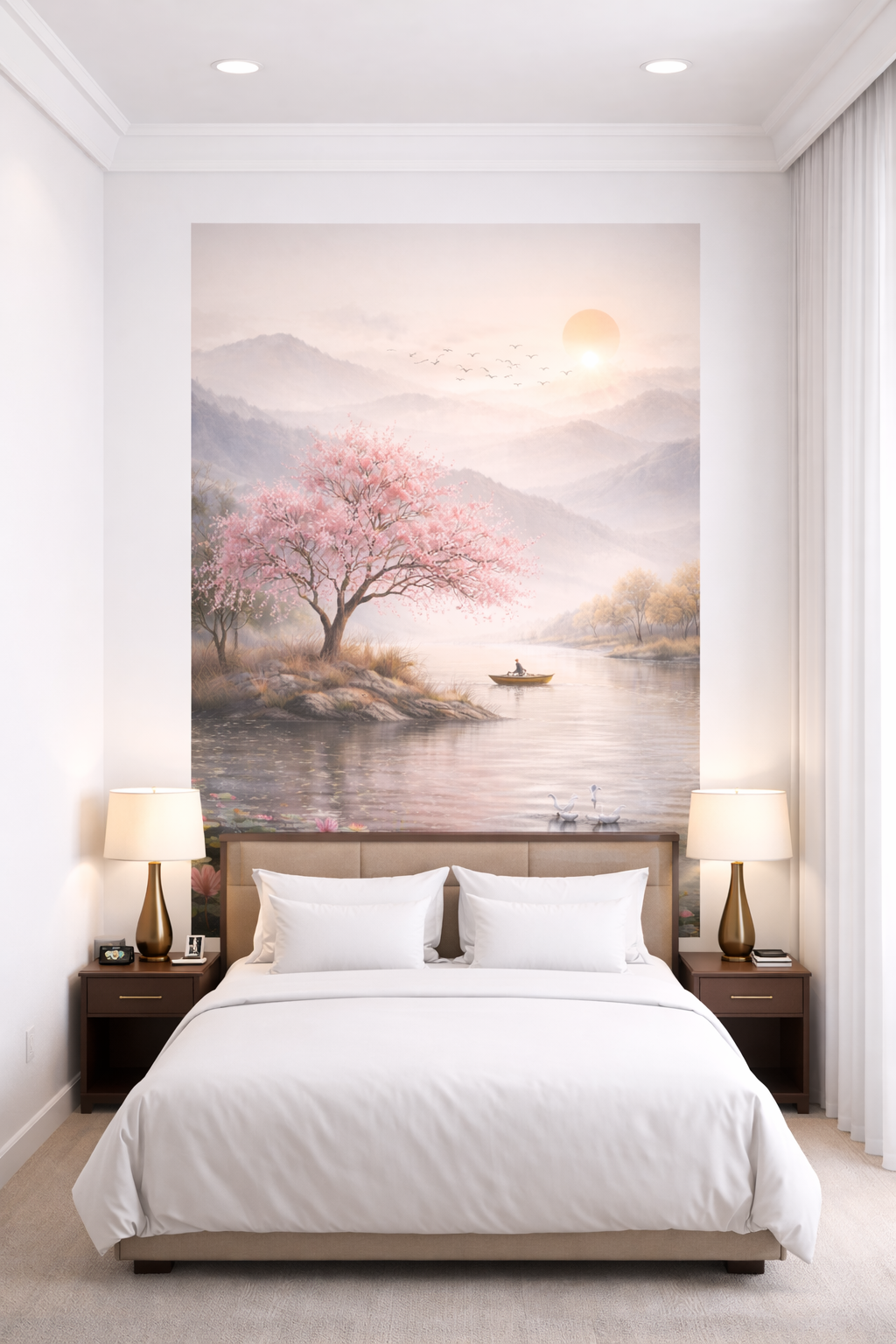 Hotel room print direct onto wall