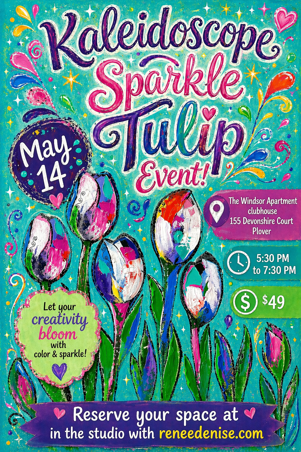 Kaleidoscope sparkle tulips!