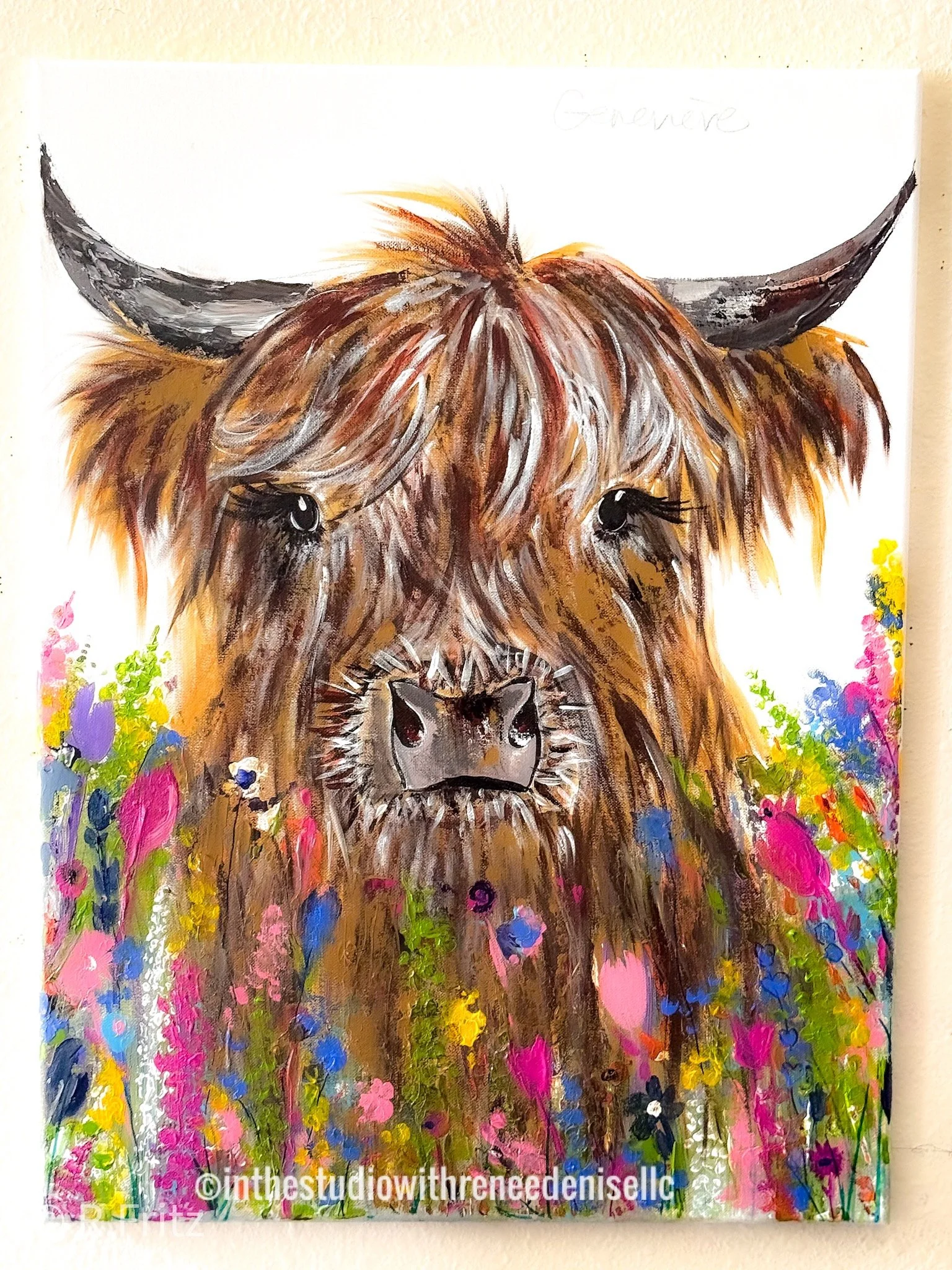 Paint Genevieve the Highland cow with me!