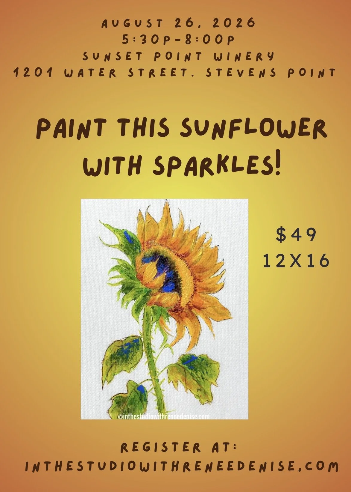 Paint this traditional sunflower with me!