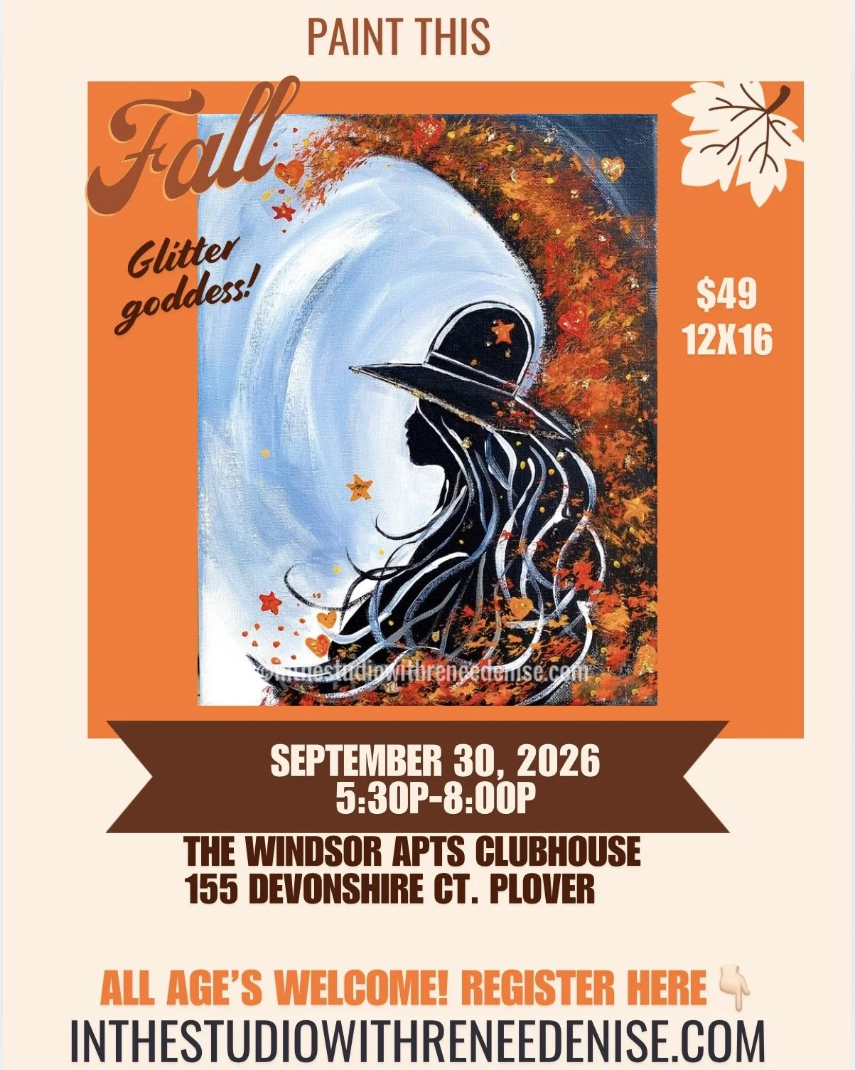 Let’s paint a Fall glitter goddess!