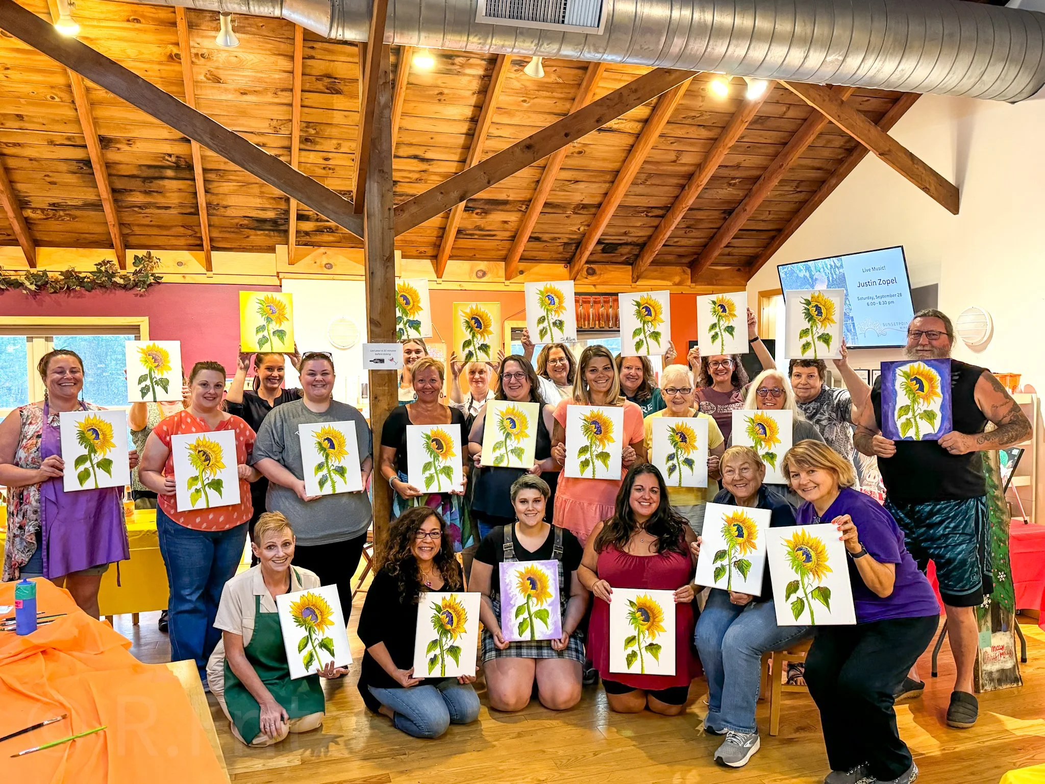 Sunflowers at sunset point winery.JPG