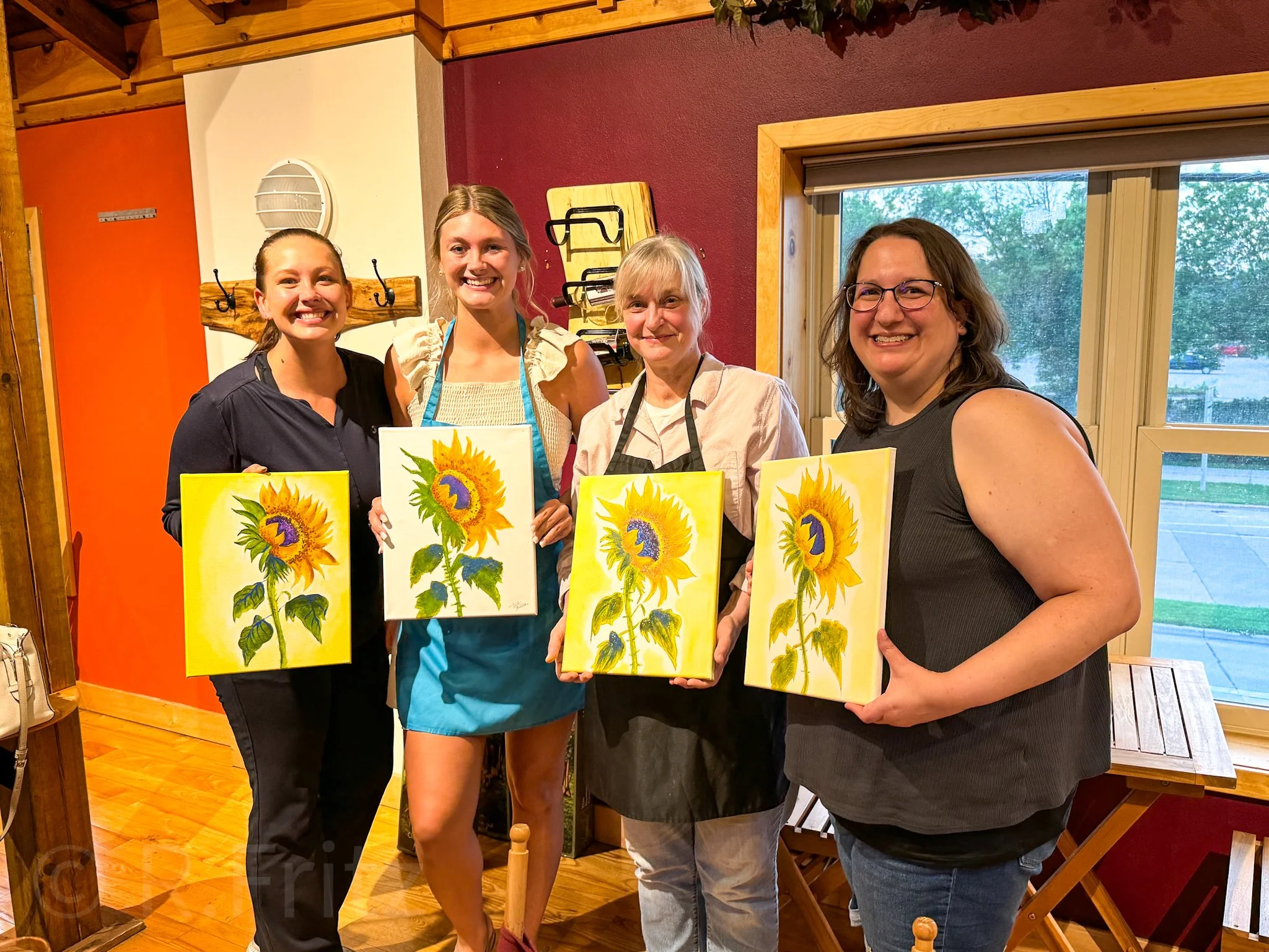 sunflower at sunset with leslie and lexi.JPG