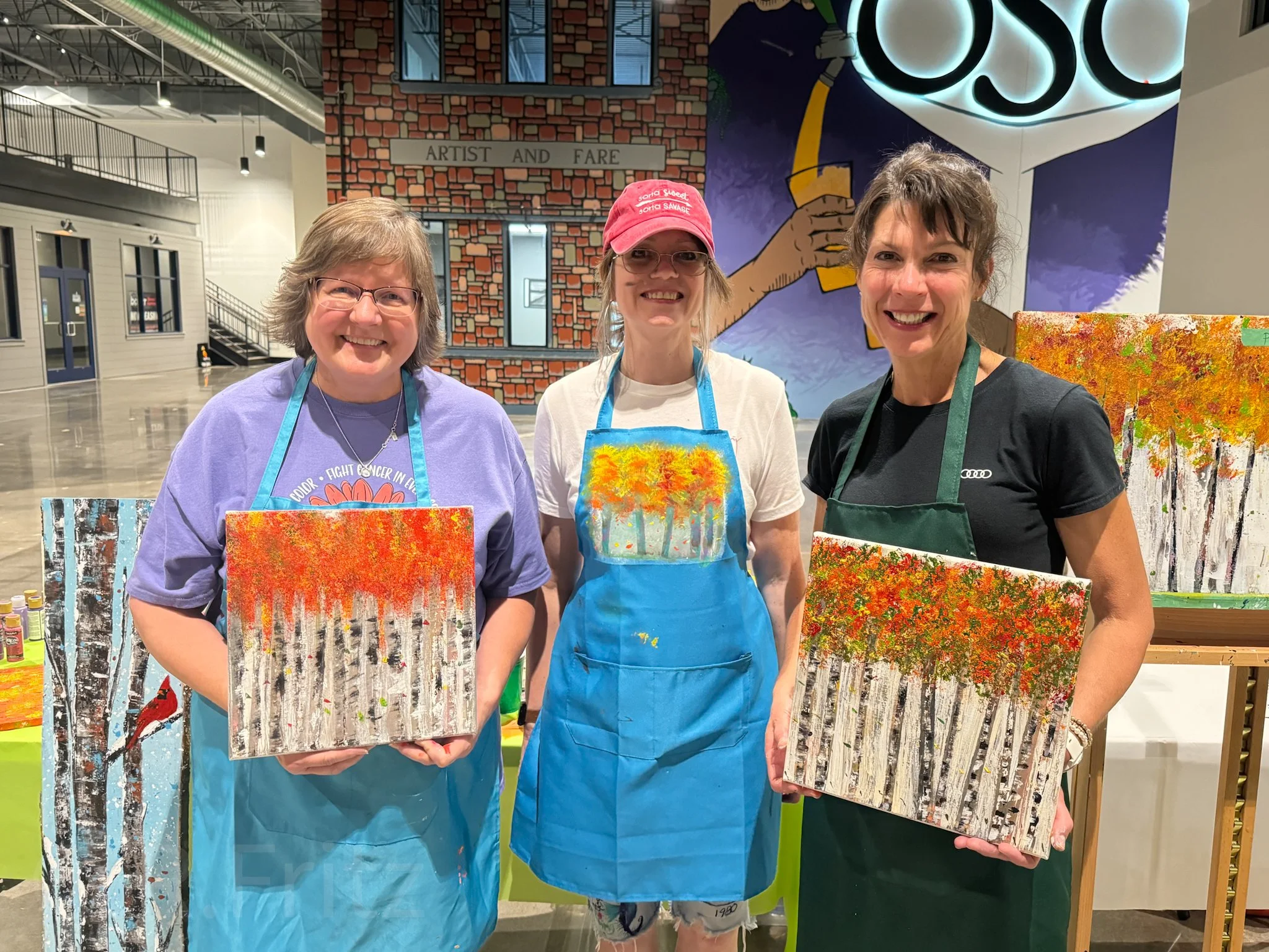 fall birch mission with paint friends.JPG