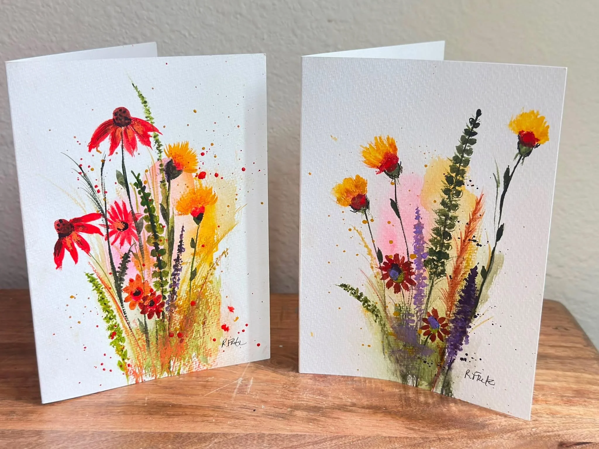 5x7 watercolor cards. Max class 8