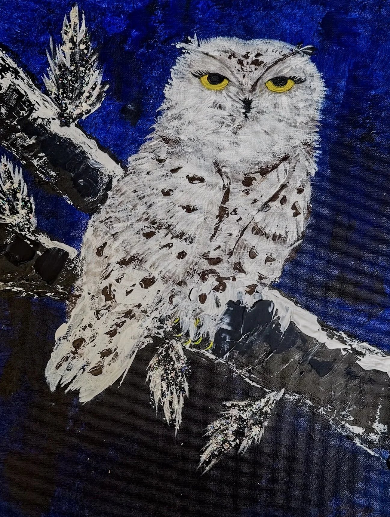 NIght owl. 12x16. Acrylic. $195.00