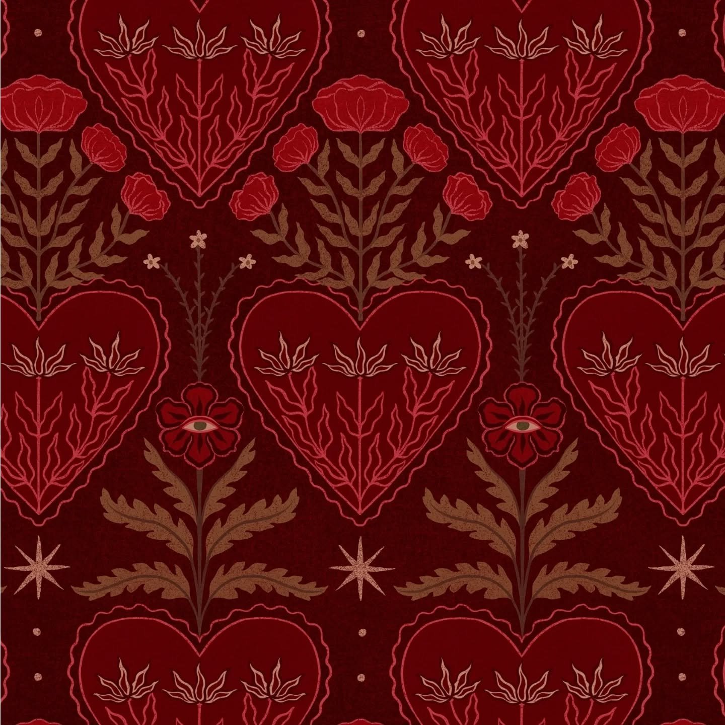 I fell out of love with this block print inspired design as soon as I'd completed it. As I was designing it I had quilted linen in mind for a beautiful jacket but it was difficult to visualise that as a flat tile on my screen. So I saved it to a cobw