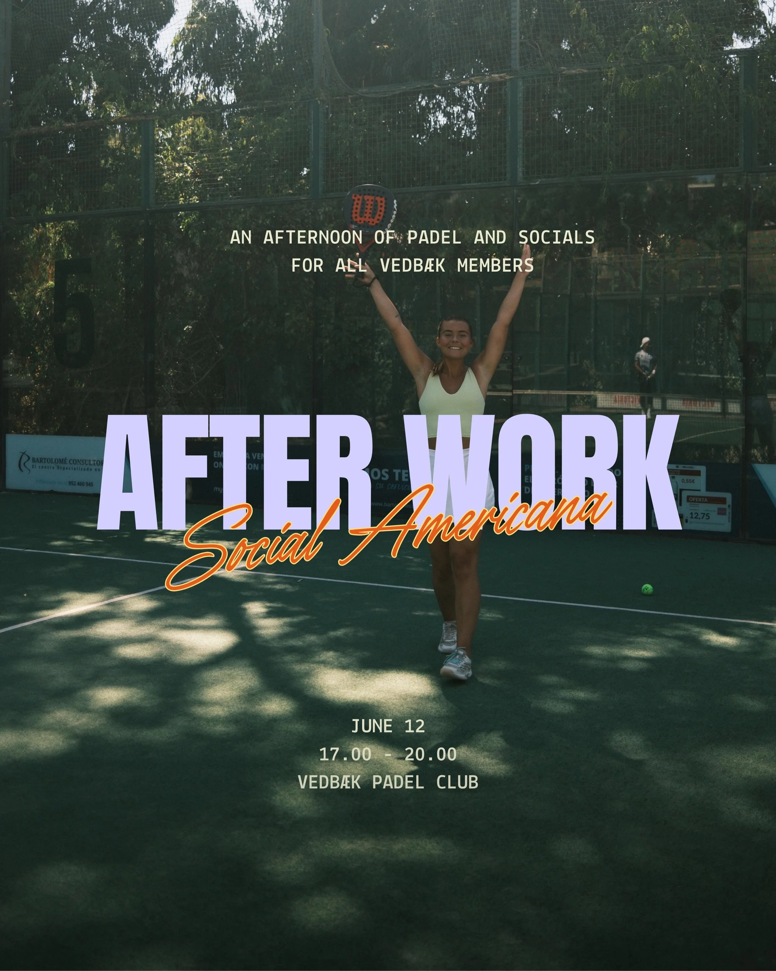 Name a better way to kick off the weekend than a Padelife After Work? 🥂📀💚
Social Americana, goodie bags, and even better vibes await! We can&rsquo;t wait to see you all at @vedbaekpadel 

Book your spot on MATCHi 🎾