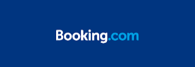 Booking.com logo with blue background and white text