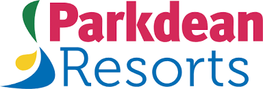 Parkdean Resorts logo with pink, green, yellow, blue, and gray colors.