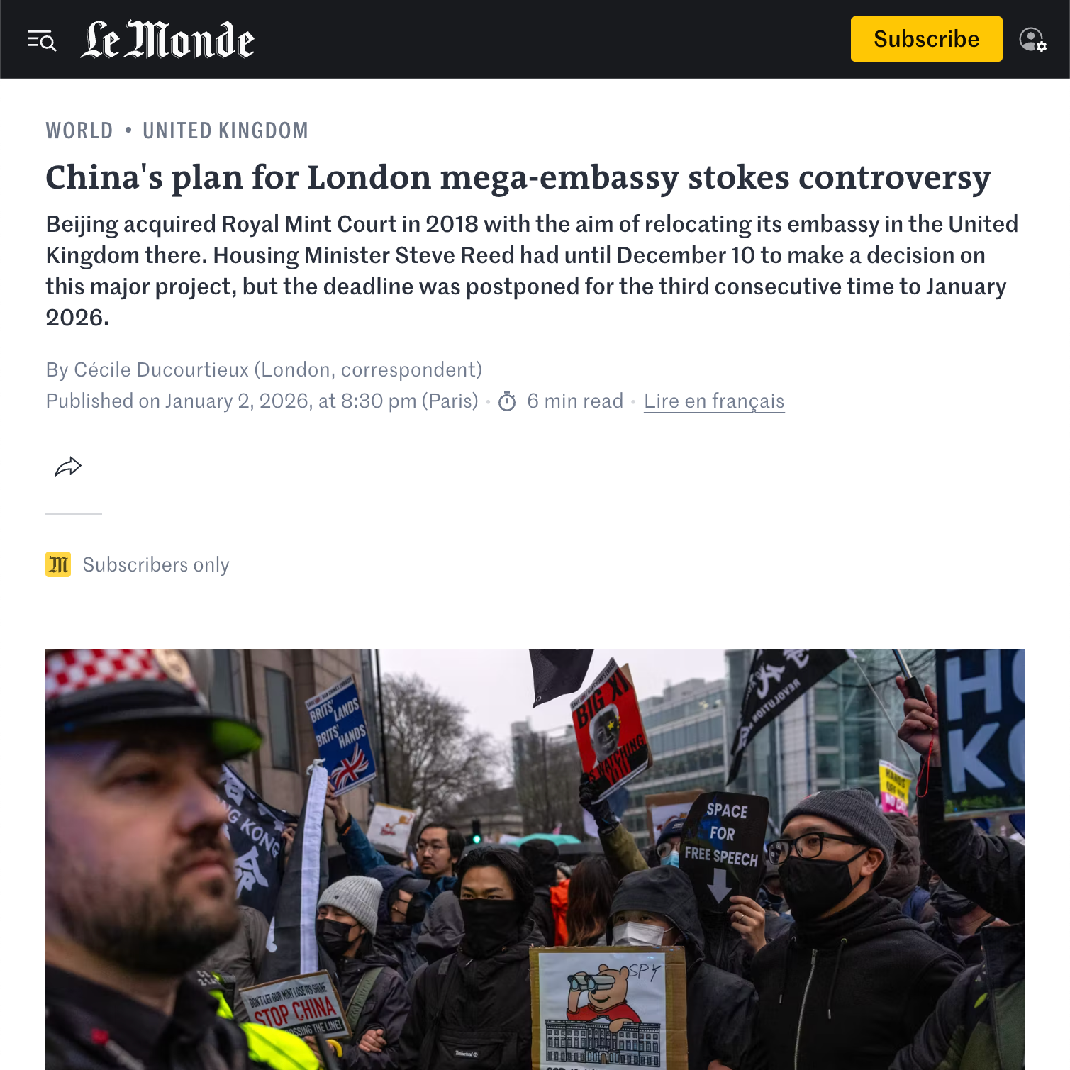 China's plan for London mega-embassy stokes controversy