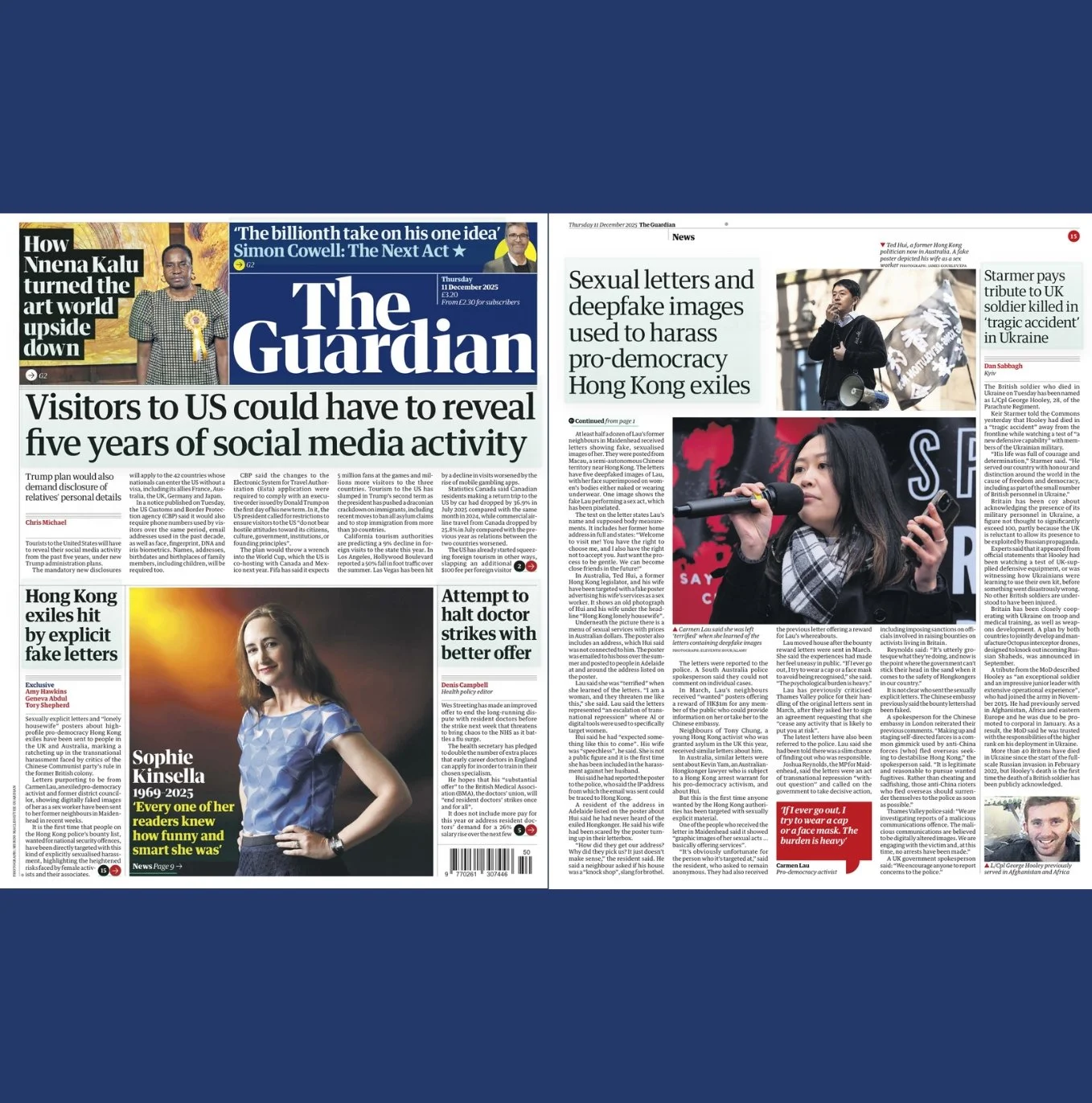 Sexually explicit letters about exiled Hong Kong activists sent to UK and Australian addresses