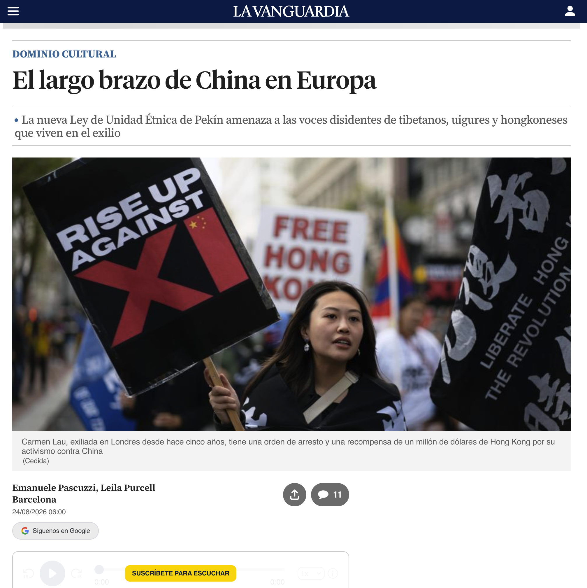 El largo brazo de China en Europa