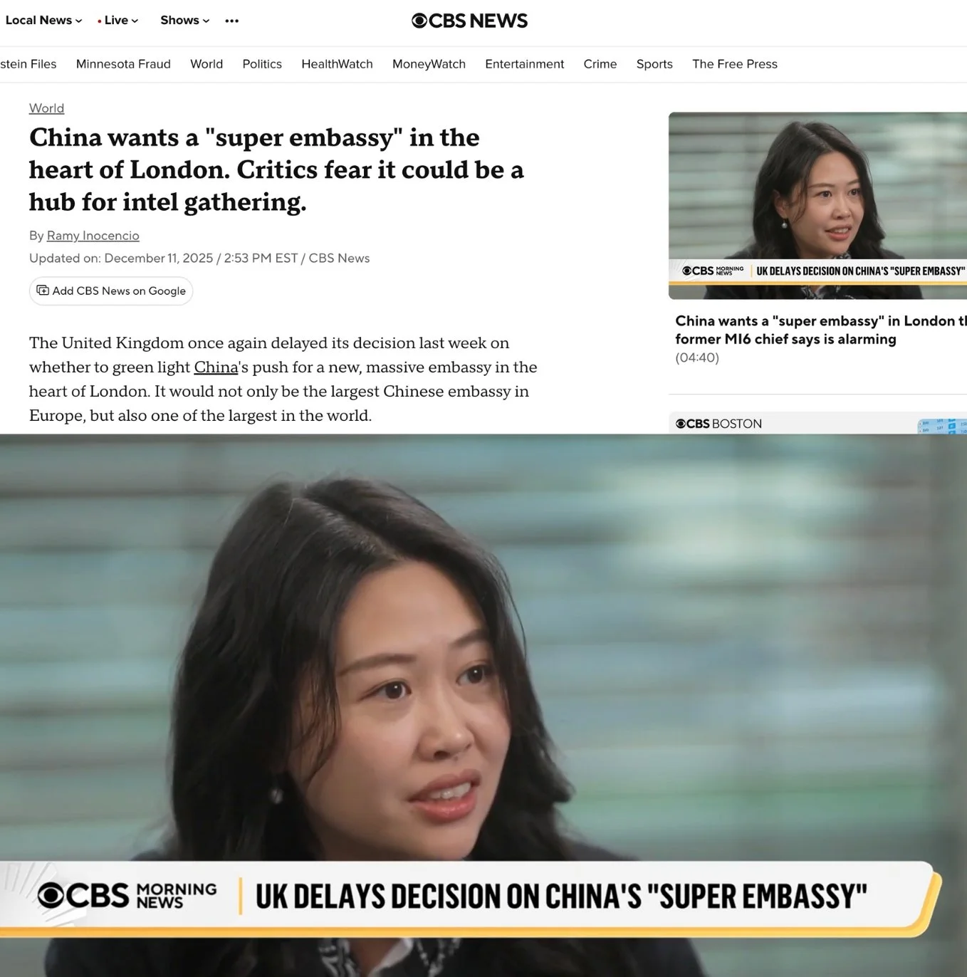 China wants a "super embassy" in the heart of London. Critics fear it could be a hub for intel gathering.