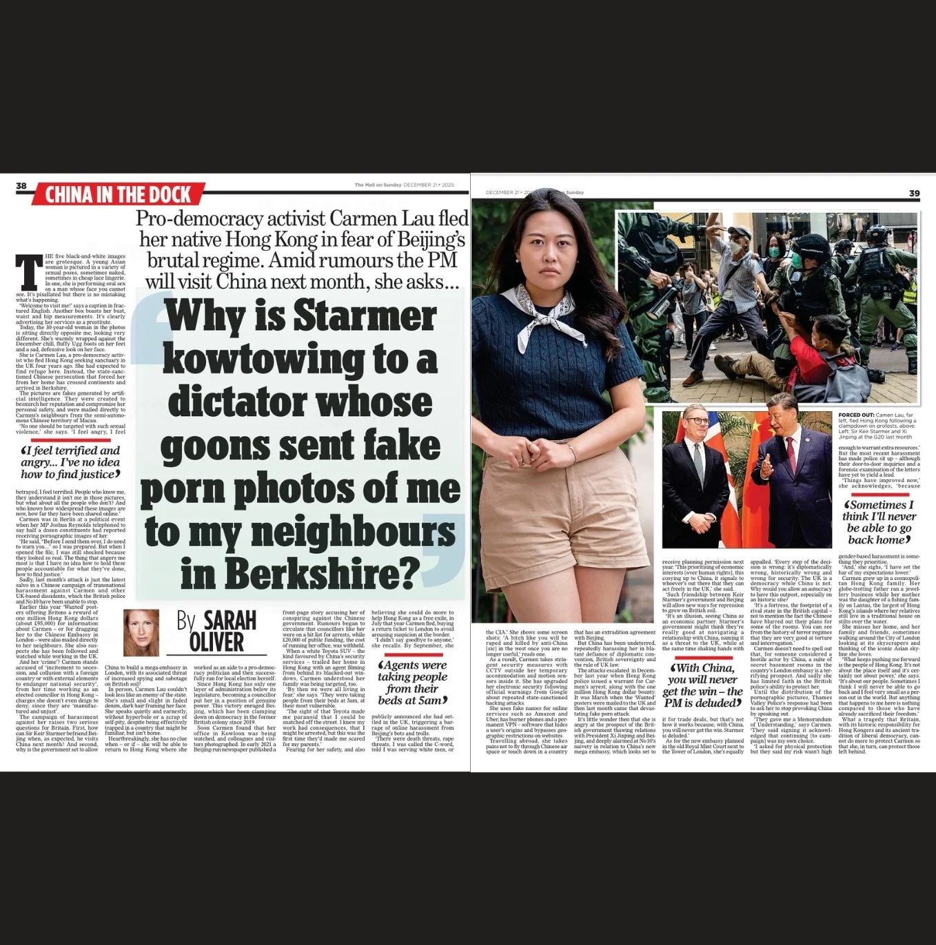 Pro-democracy activist who fled Hong Kong in fear of Beijing's brutal regime asks