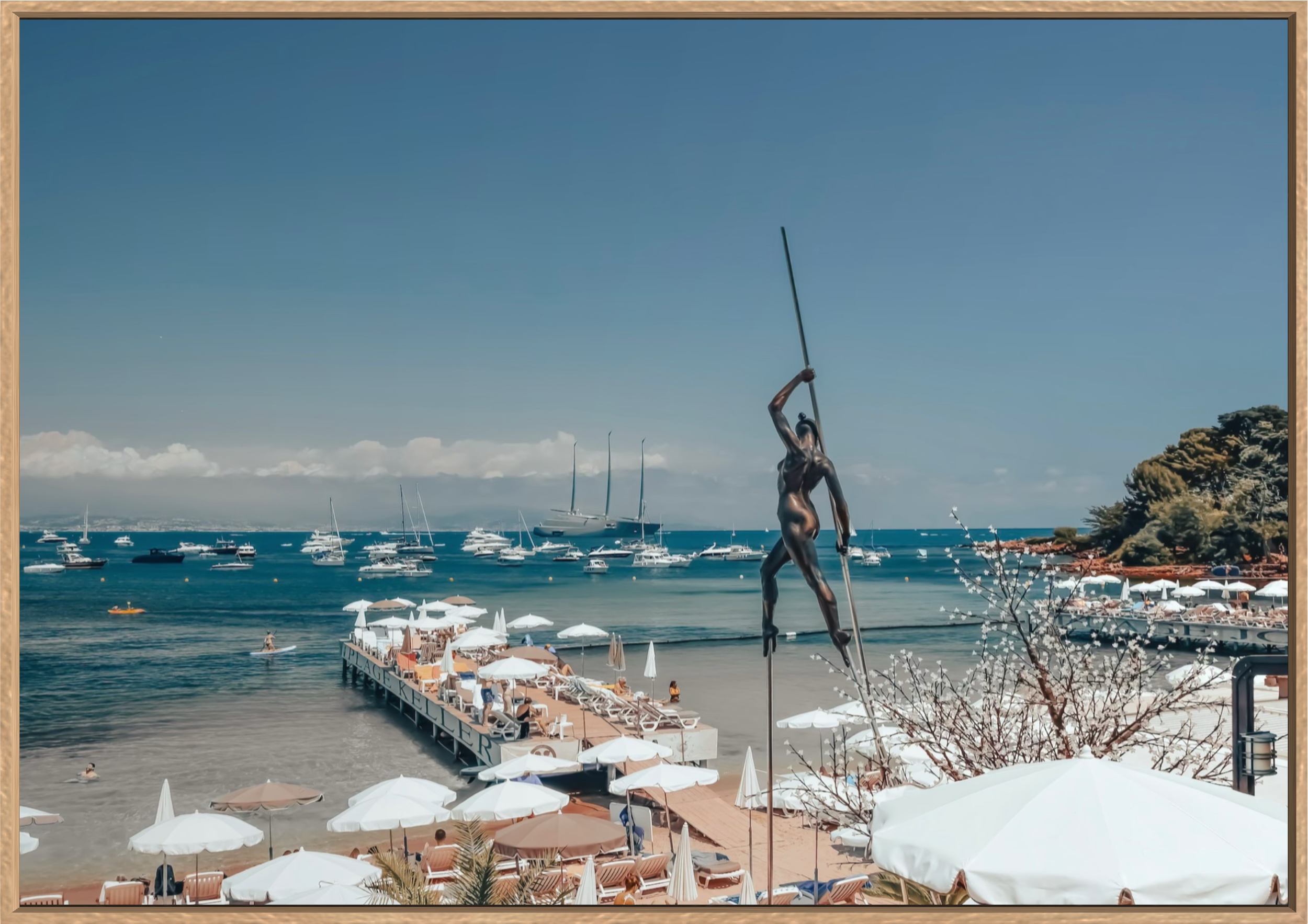 PLAGE KELLER Available in Alu/Dibond White Frame 80x60cm