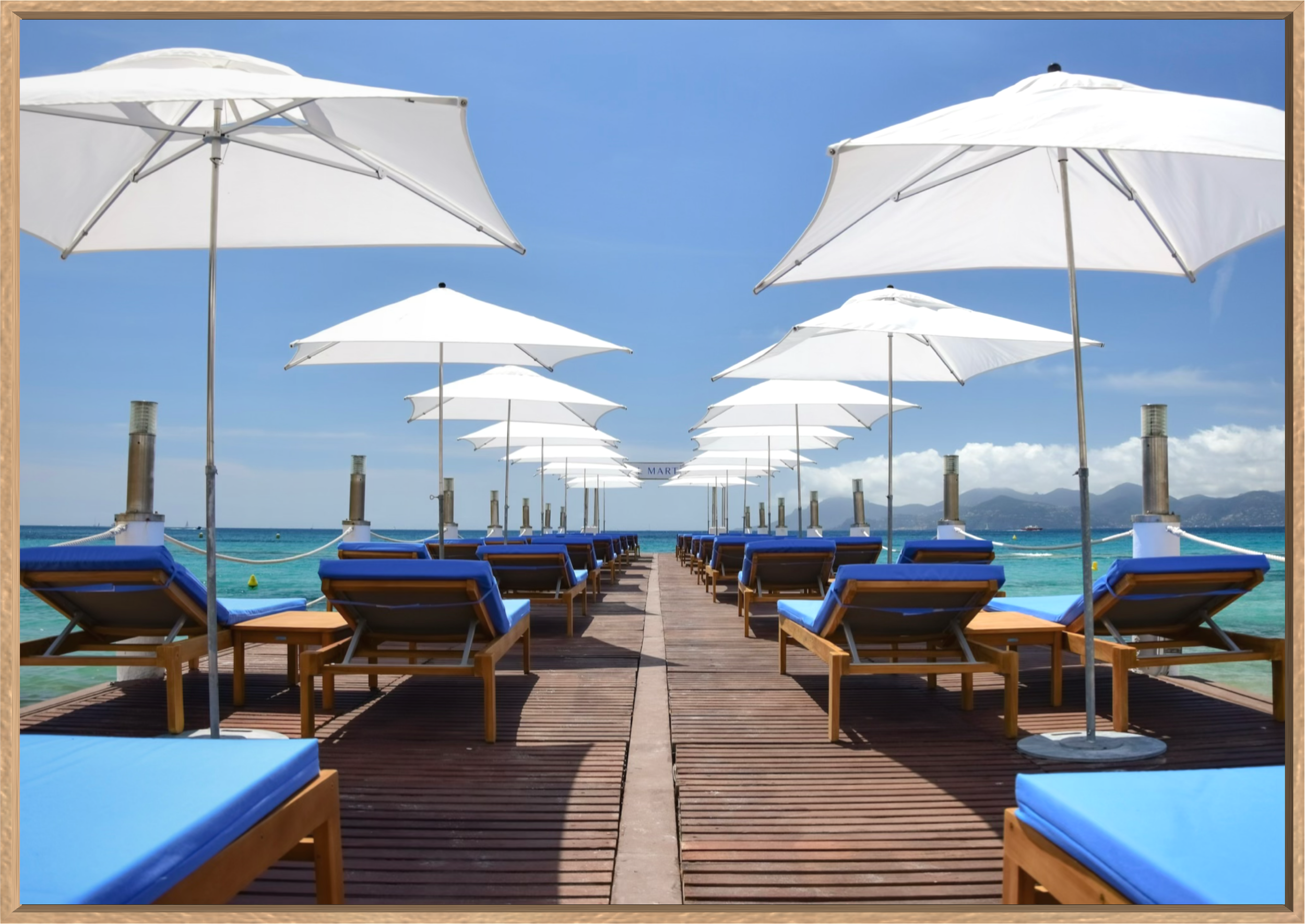 MARTINEZ PLAGE Available in Alu/Dibond White Frame 165x125cm