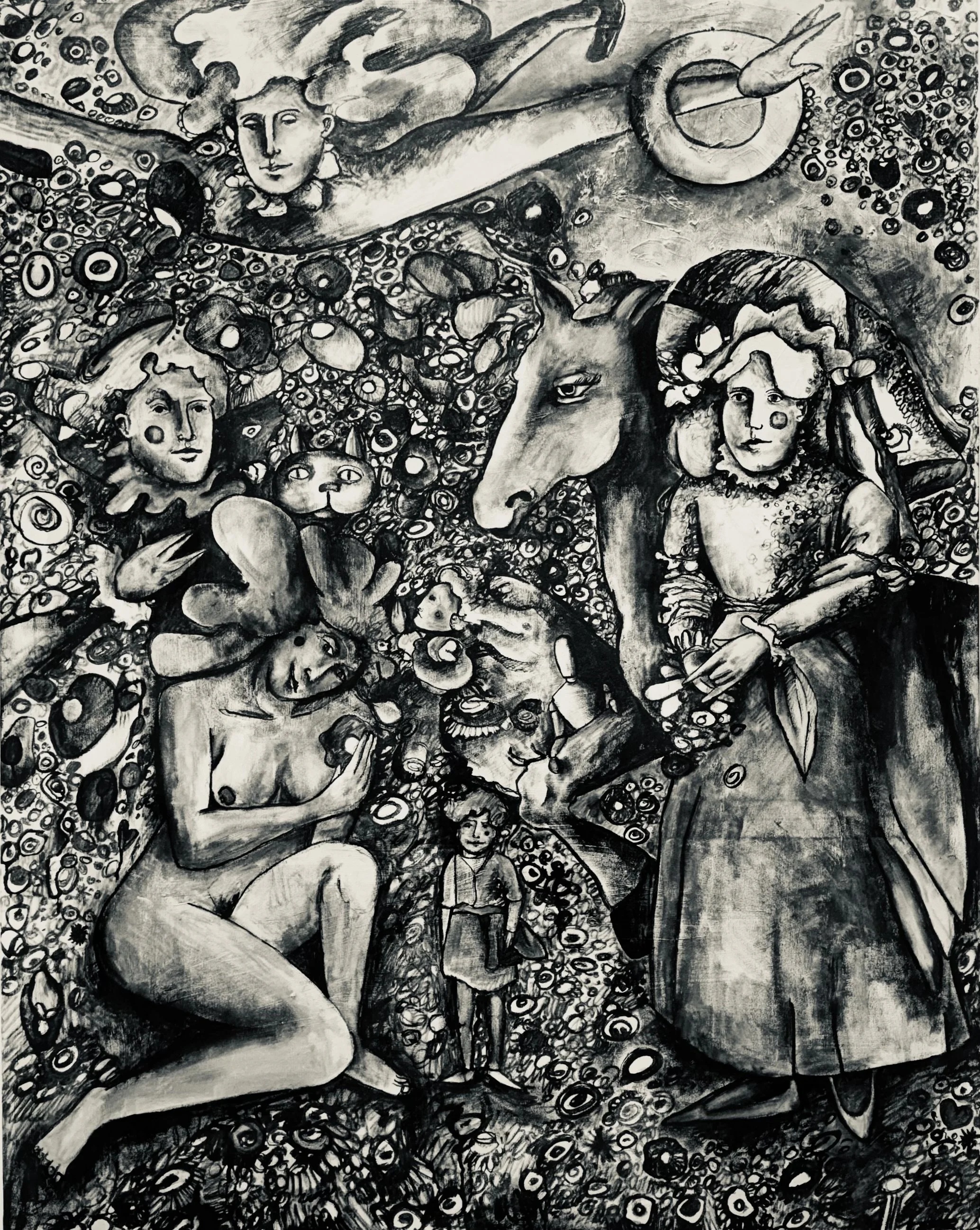 The Secret Garden _ Ink on canvas 146x114 cm